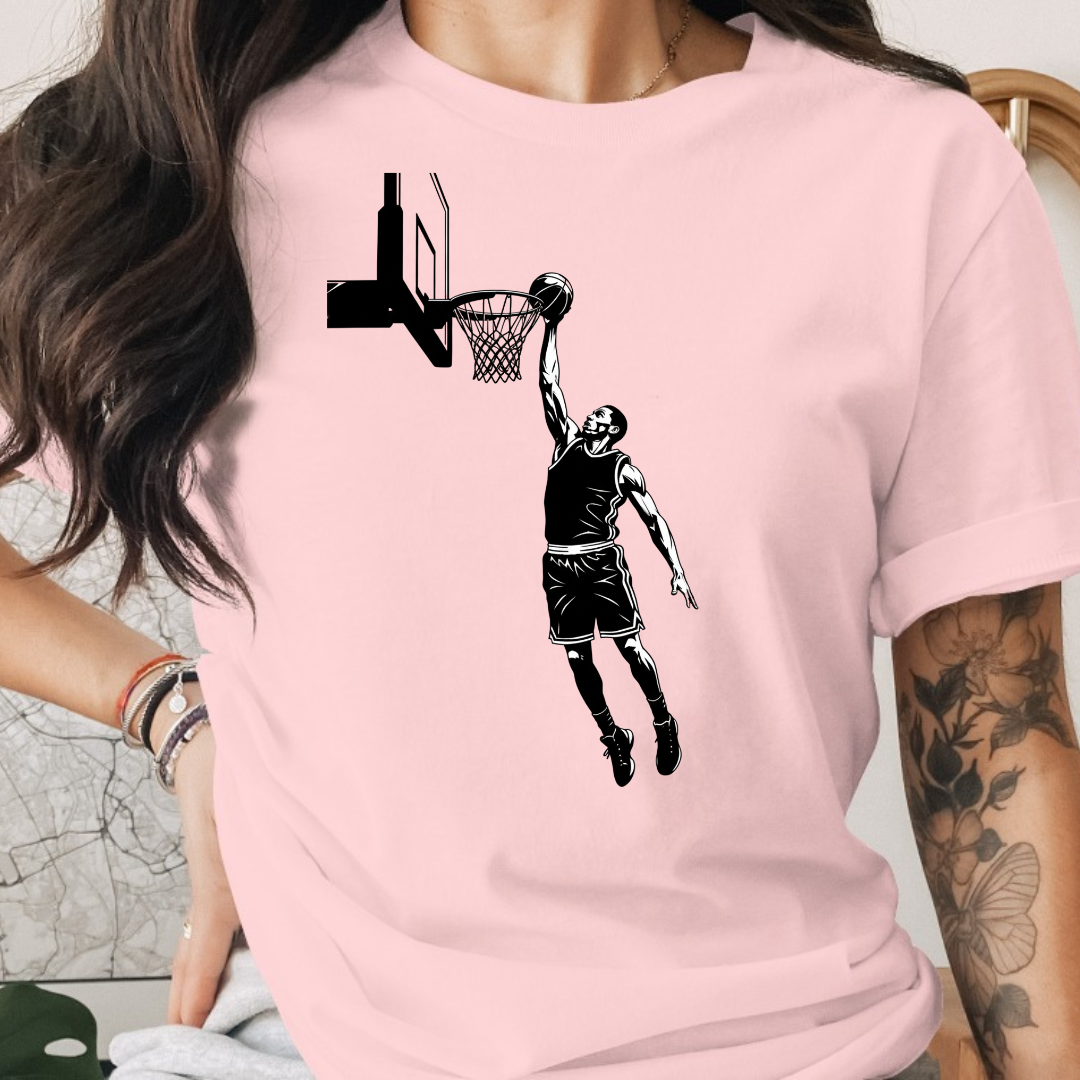 Basketball Black and White Tee