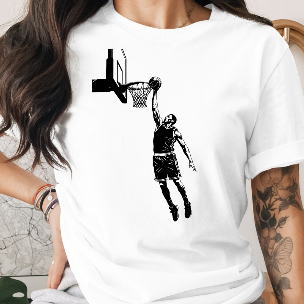 Basketball Black and White Tee