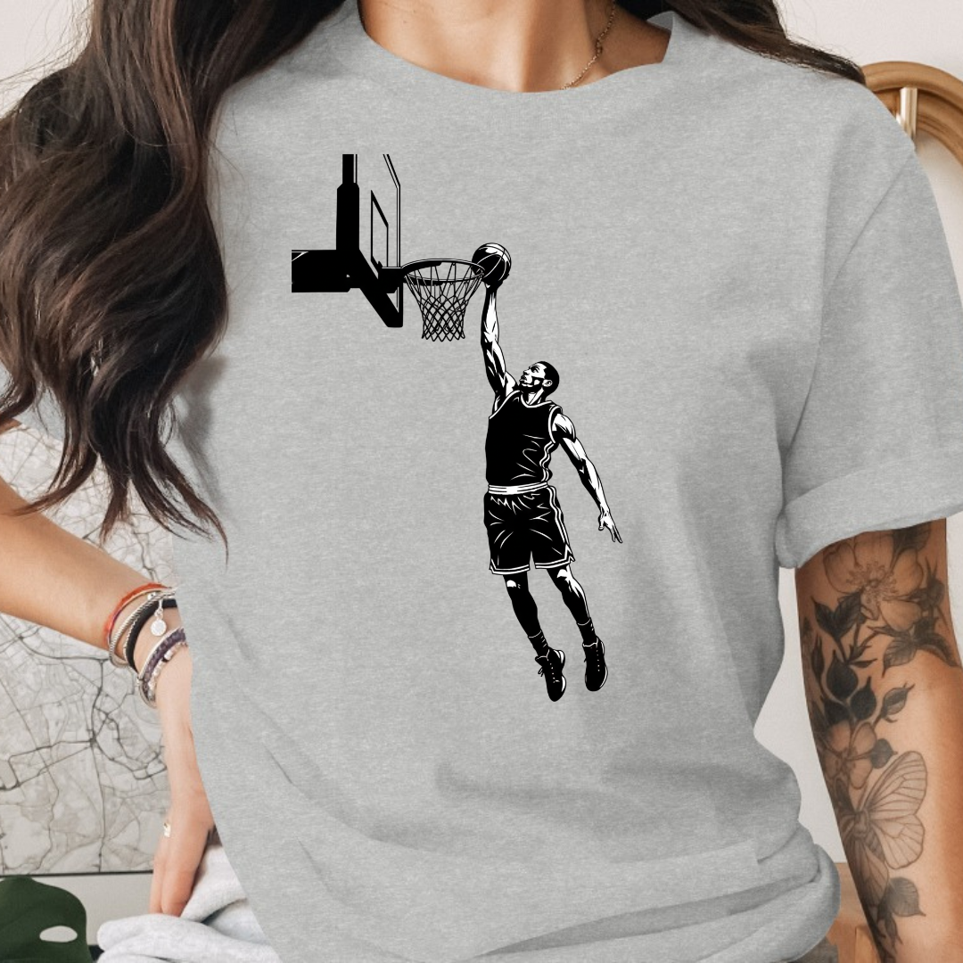 Basketball Black and White Tee
