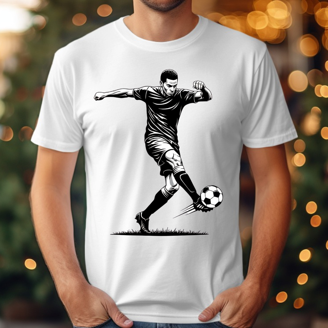 Soccer Black &. White Tee