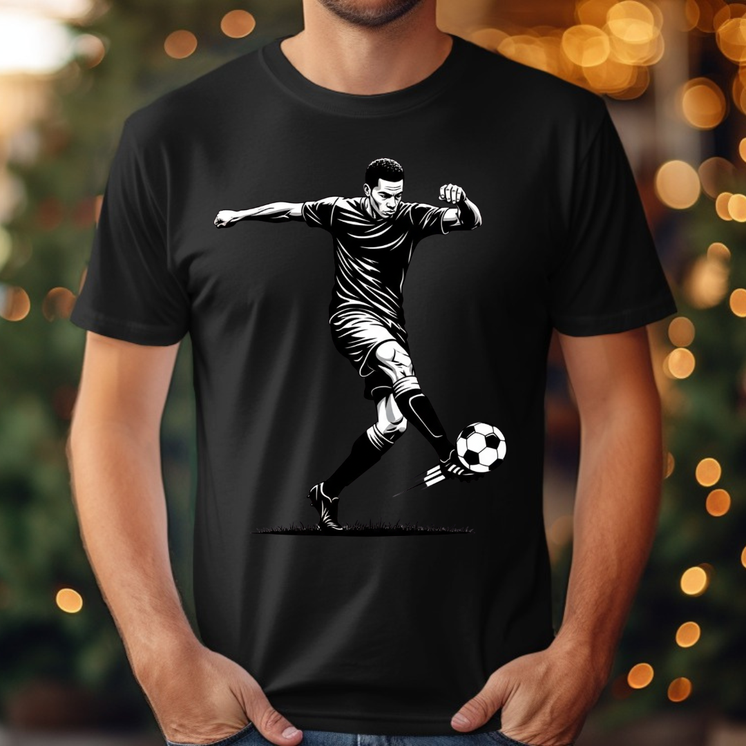 Soccer Black &. White Tee