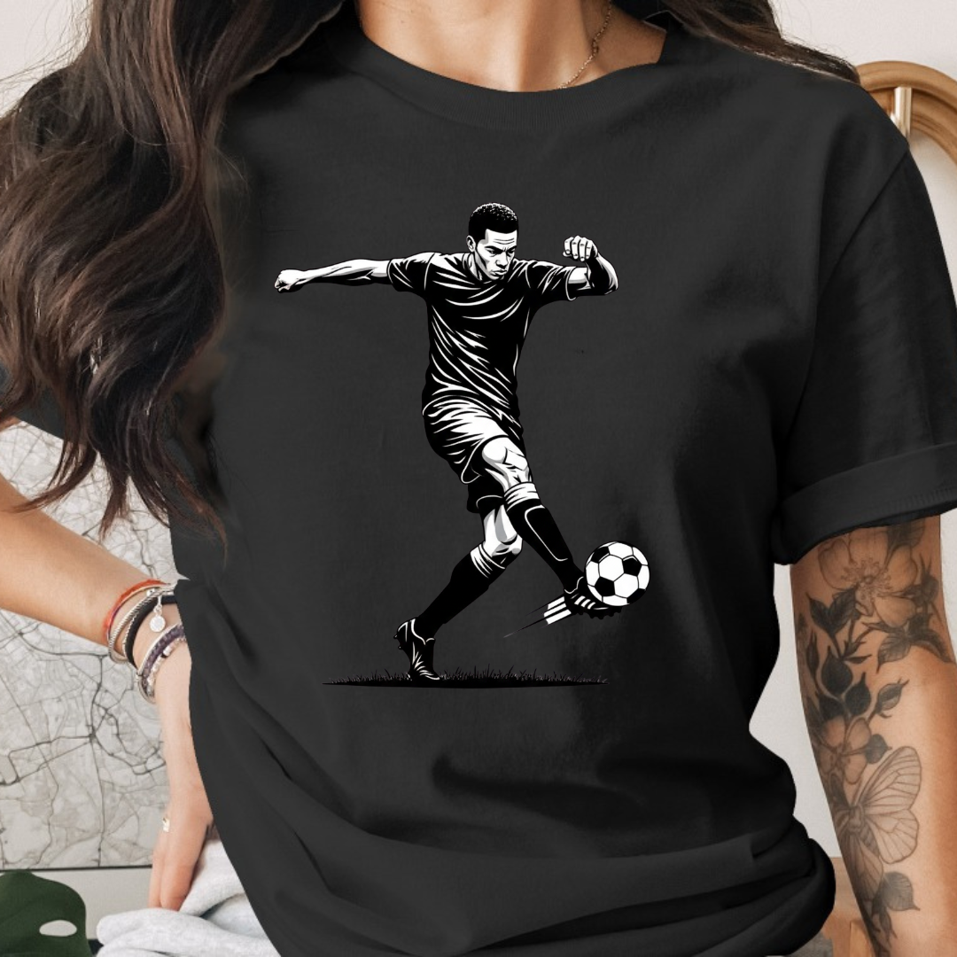 Soccer Black &. White Tee