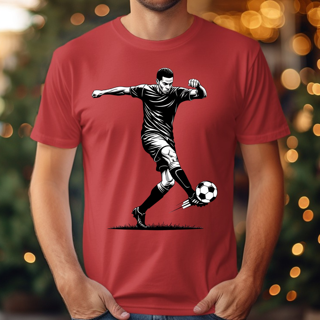 Soccer Black &. White Tee
