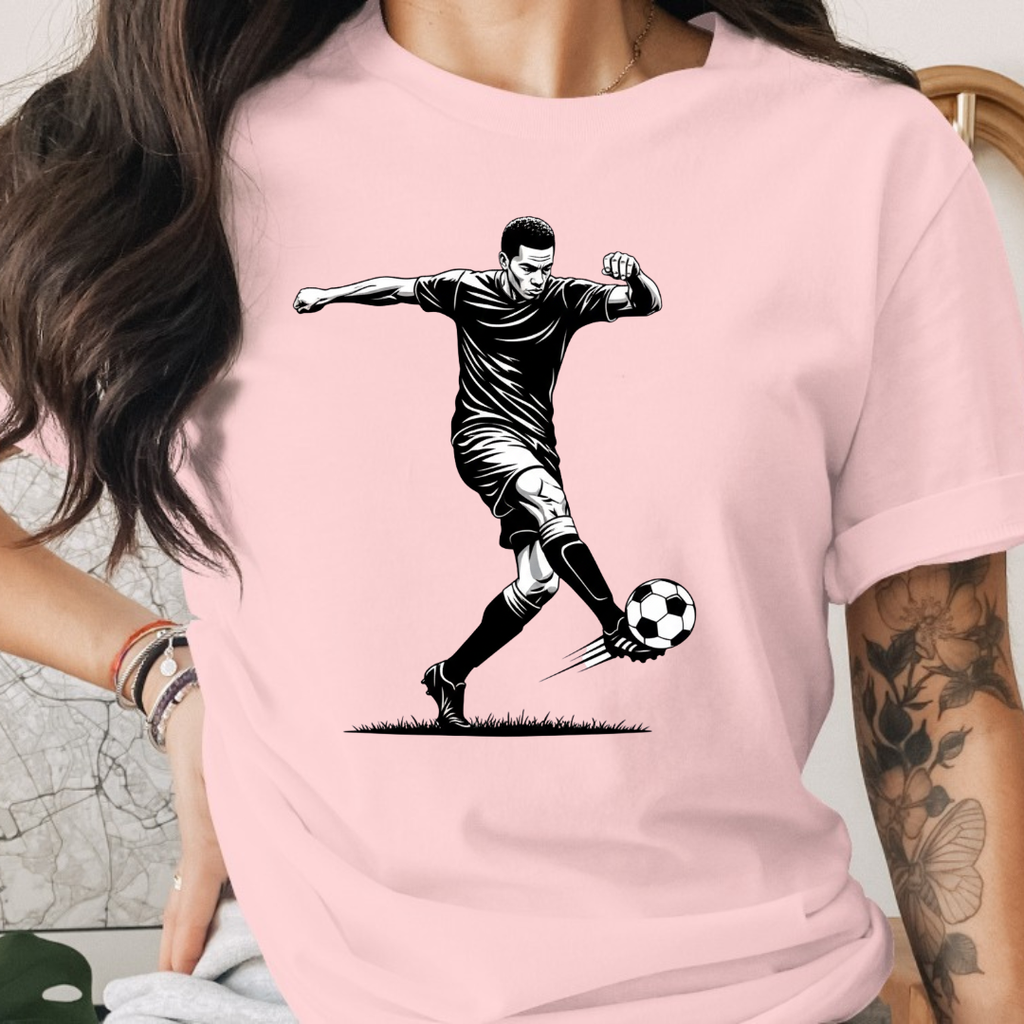 Soccer Black &. White Tee