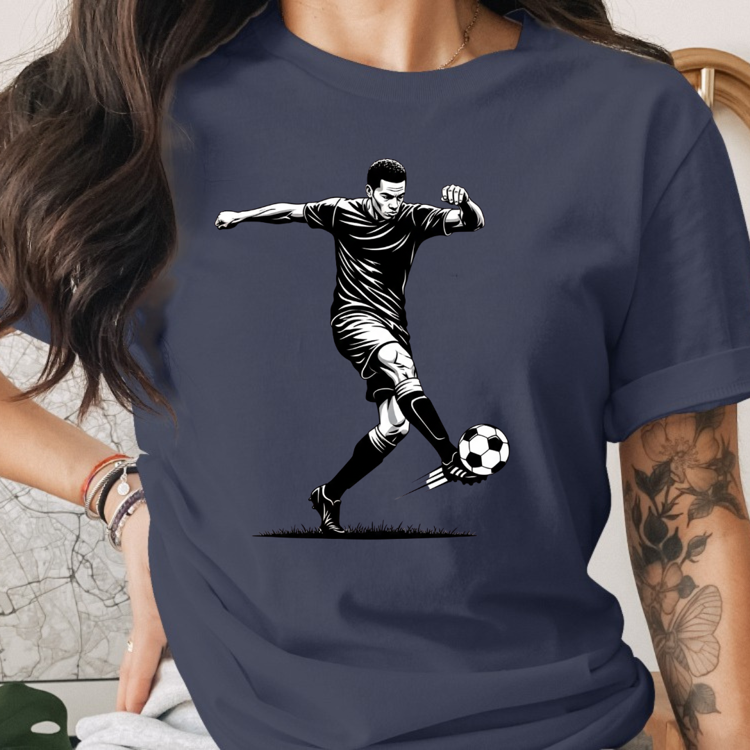Soccer Black &. White Tee