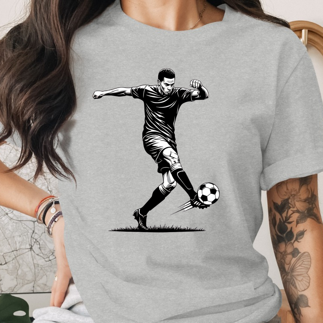 Soccer Black &. White Tee