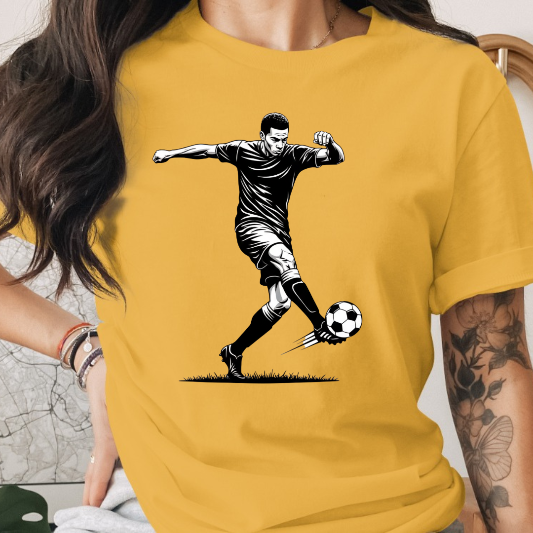 Soccer Black &. White Tee