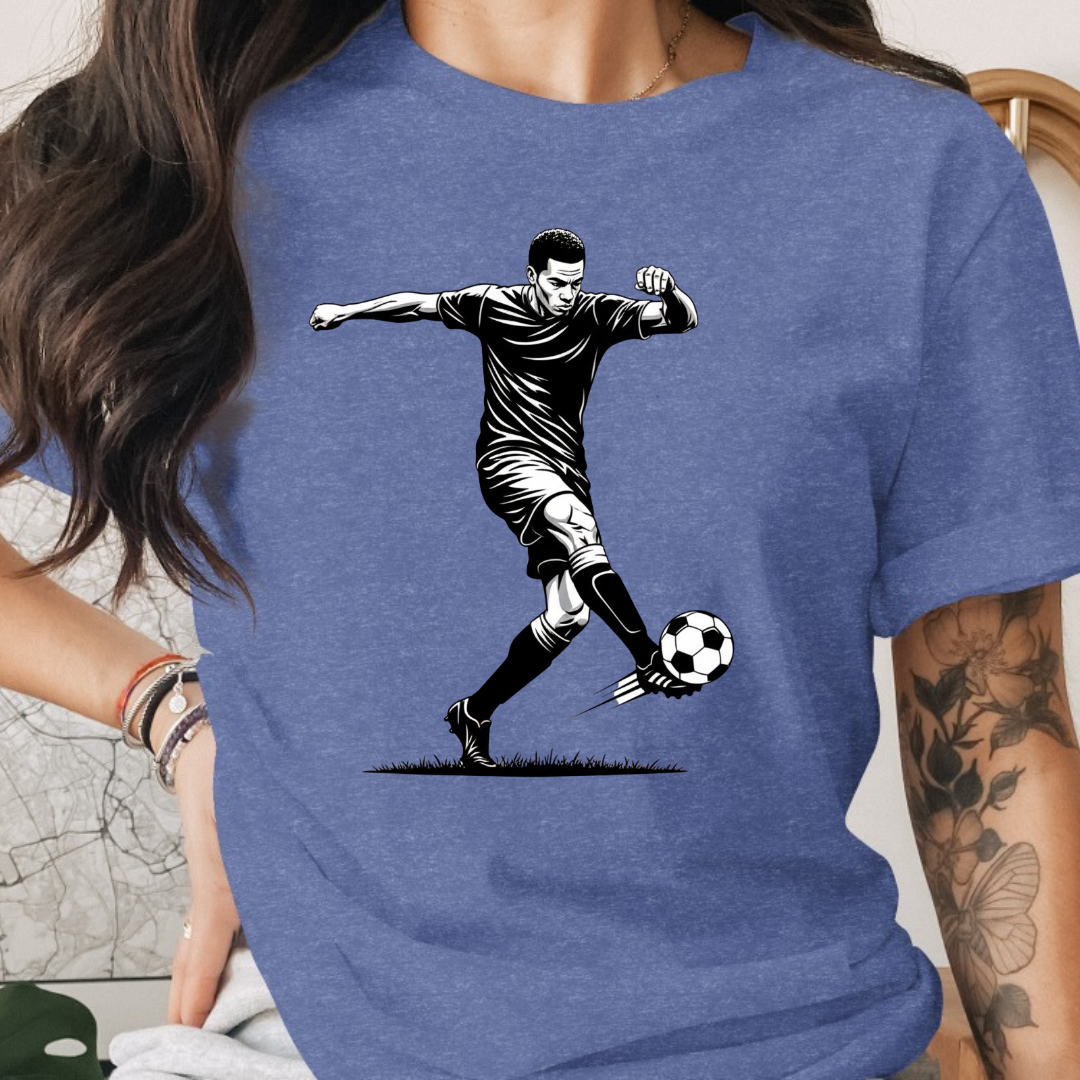 Soccer Black &. White Tee