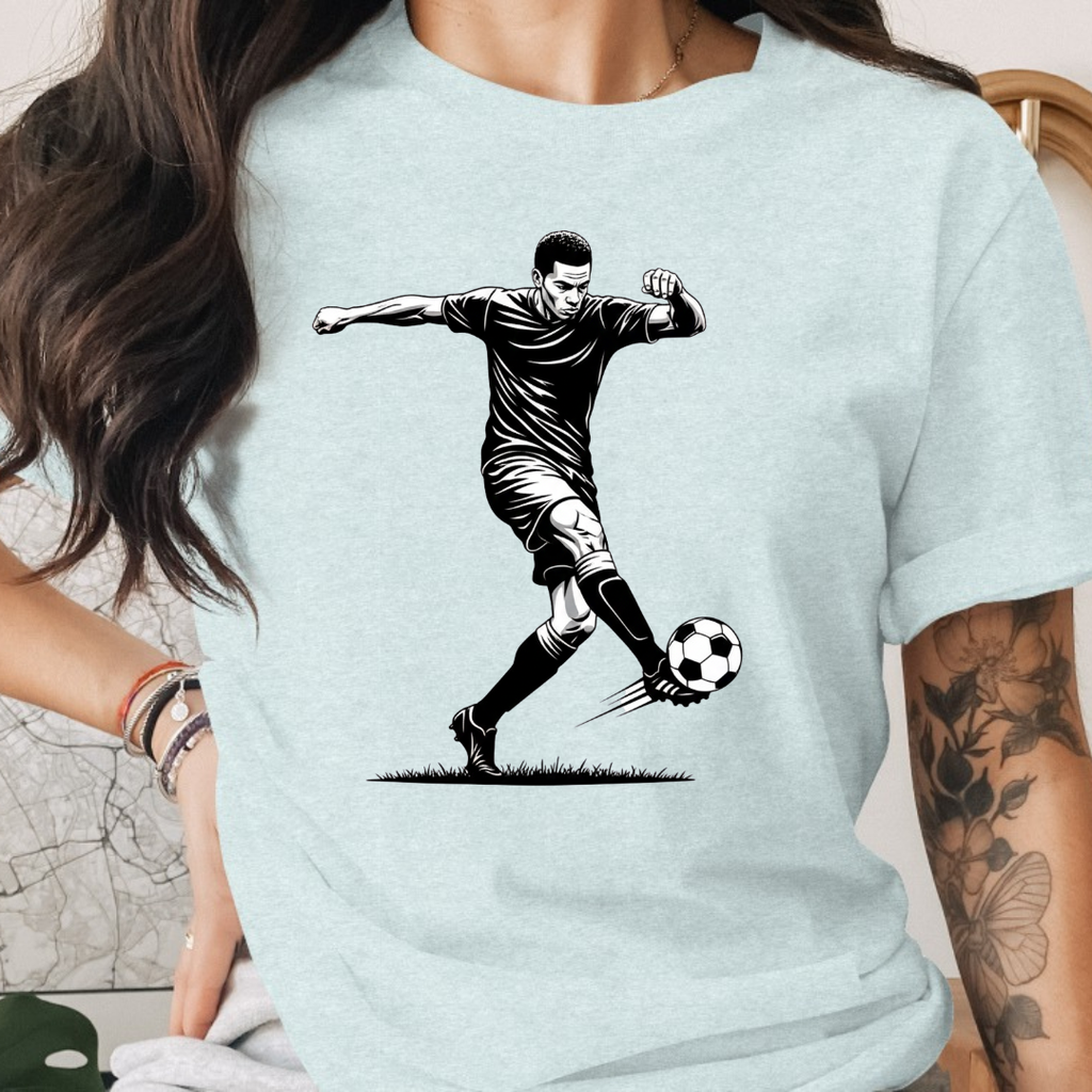 Soccer Black &. White Tee