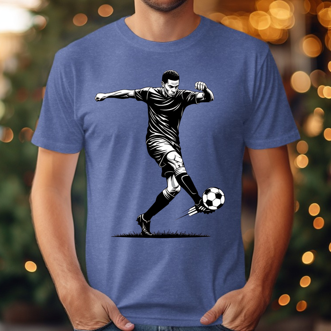 Soccer Black &. White Tee
