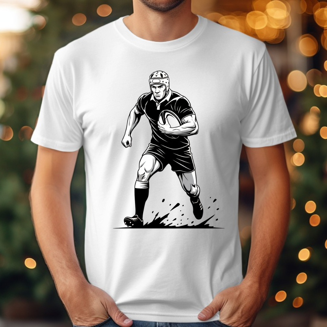 Football Black and White Tee