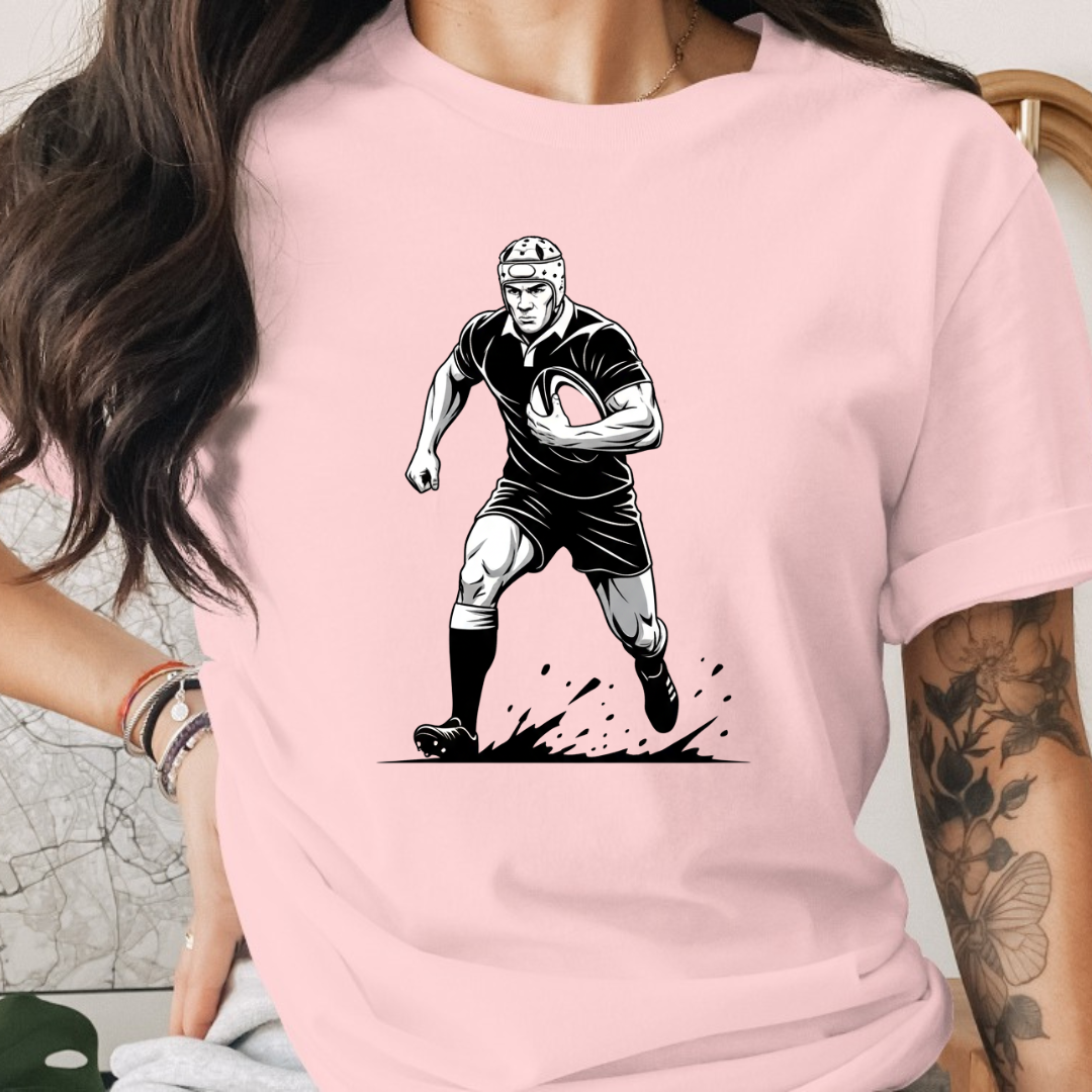 Football Black and White Tee