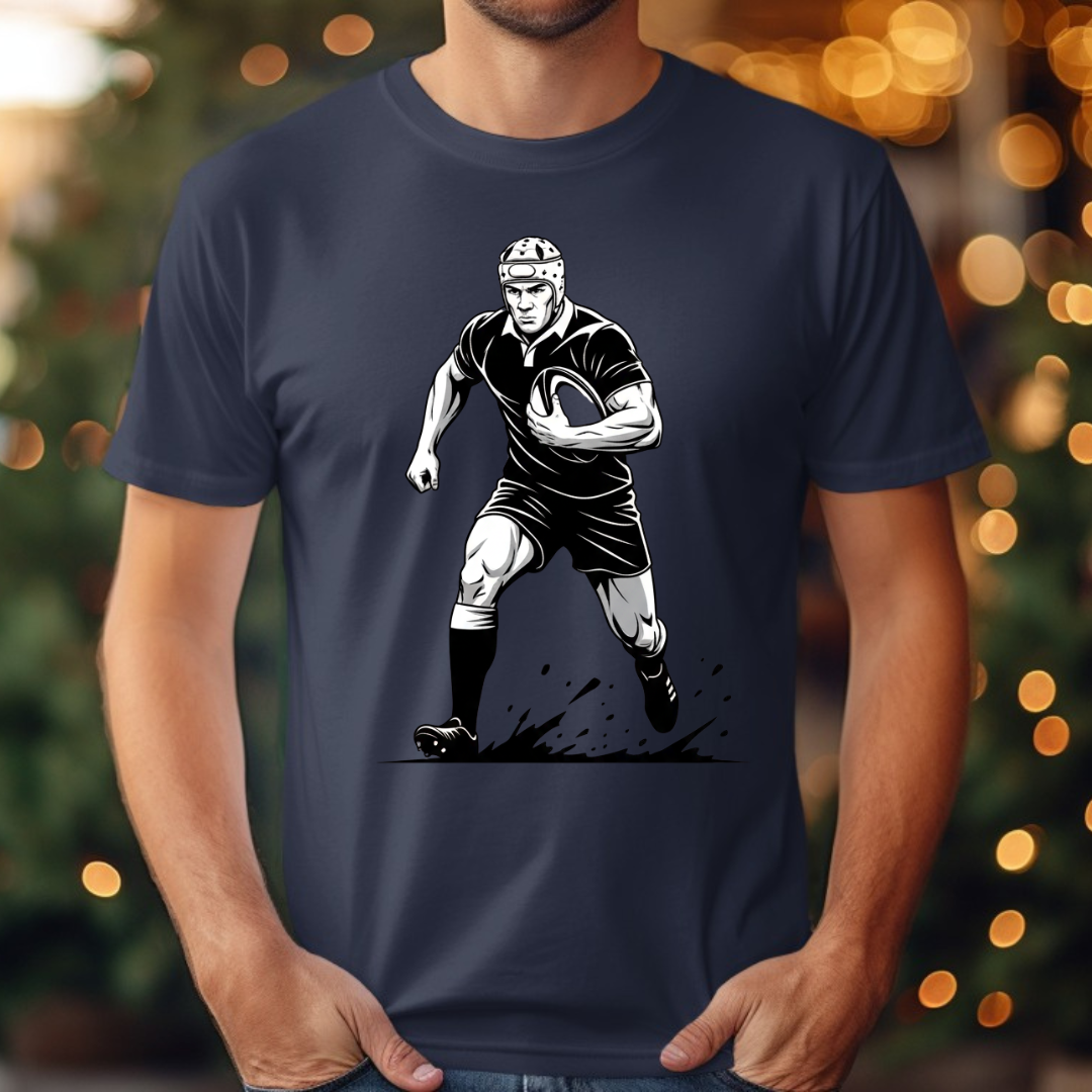 Football Black and White Tee
