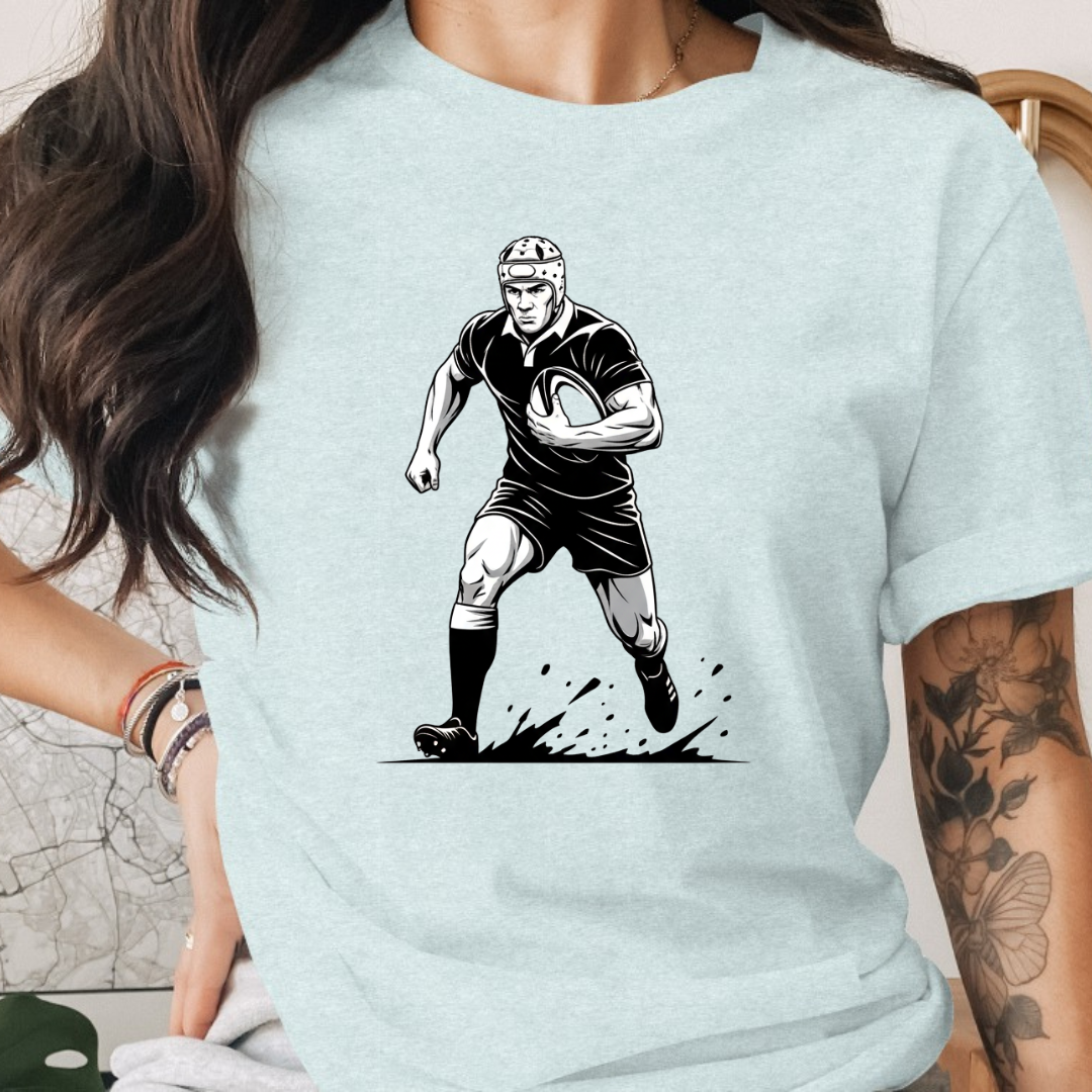 Football Black and White Tee
