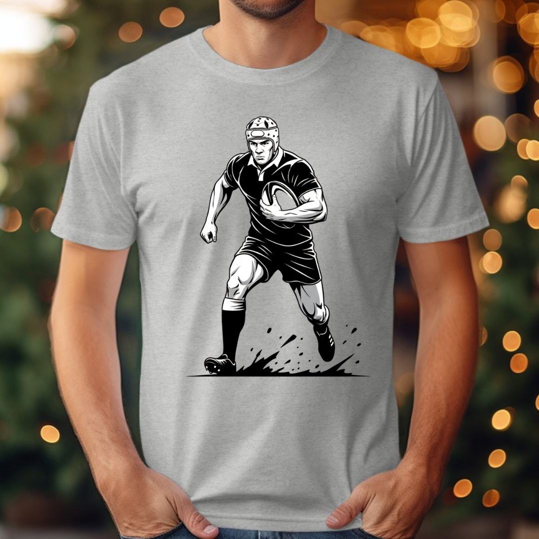 Football Black and White Tee