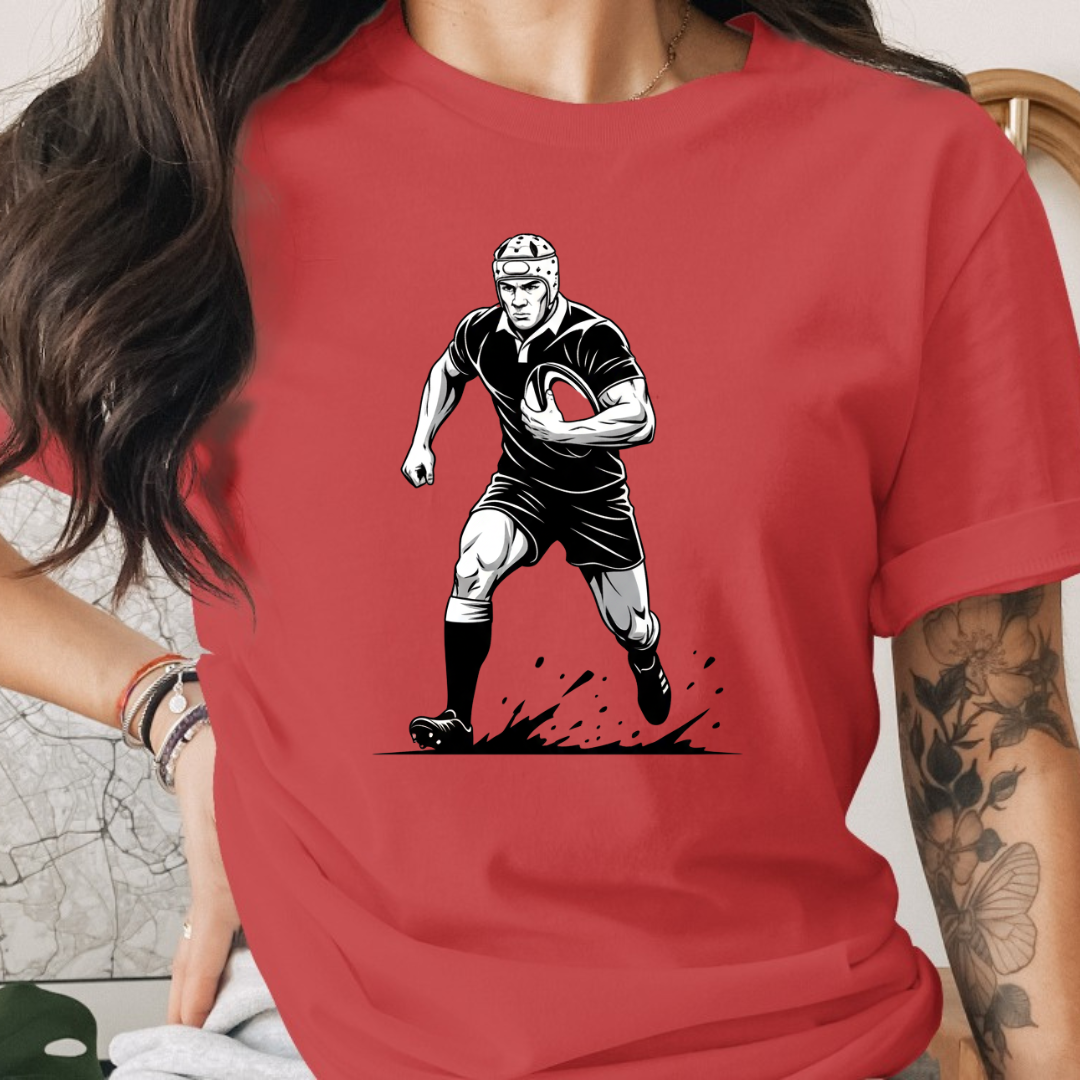 Football Black and White Tee