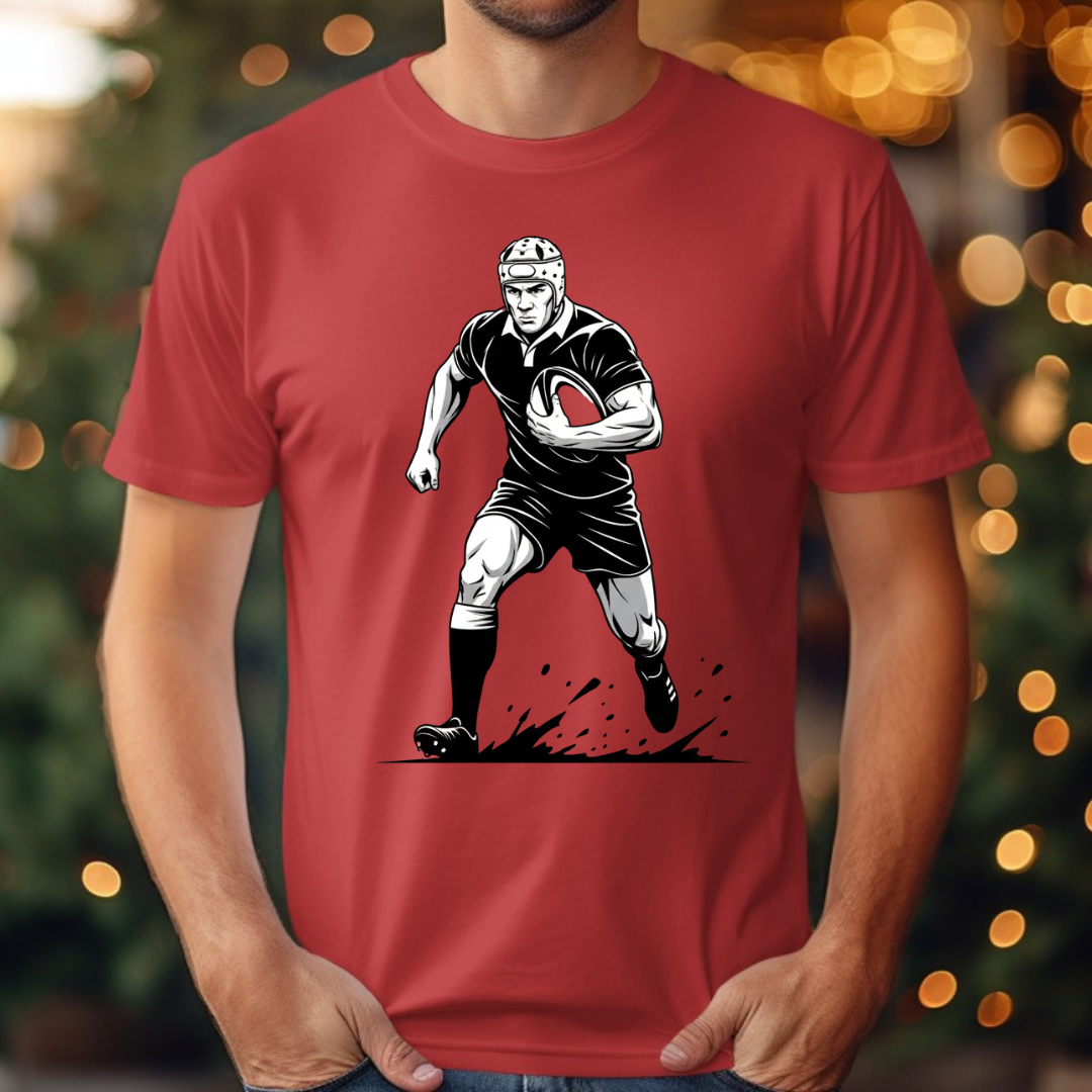 Football Black and White Tee