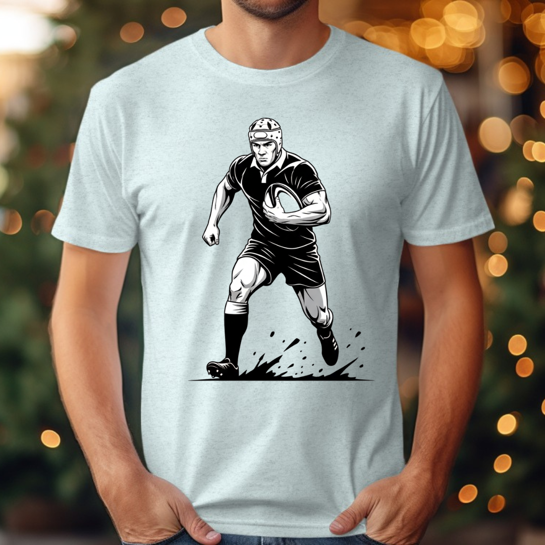 Football Black and White Tee