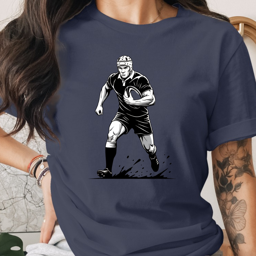 Football Black and White Tee