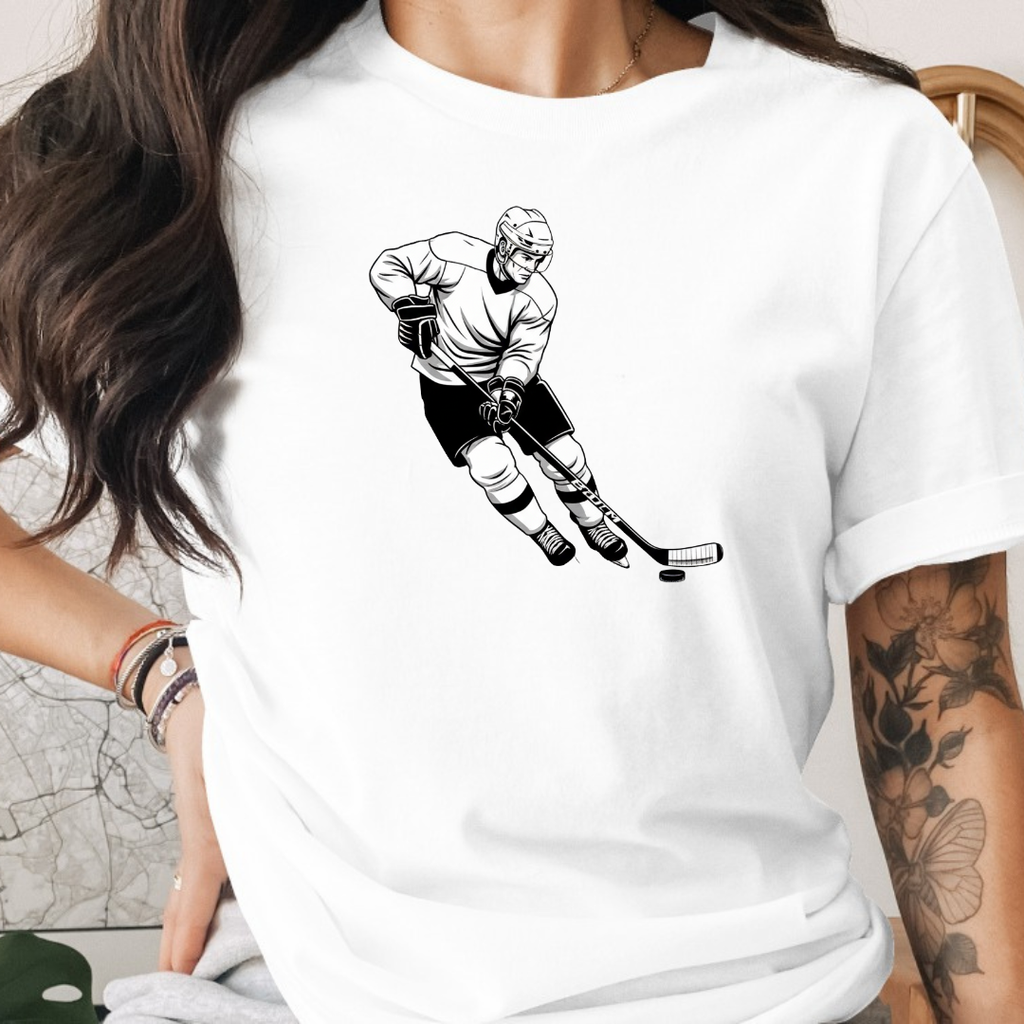 Ice Skating  Black &. White Tee