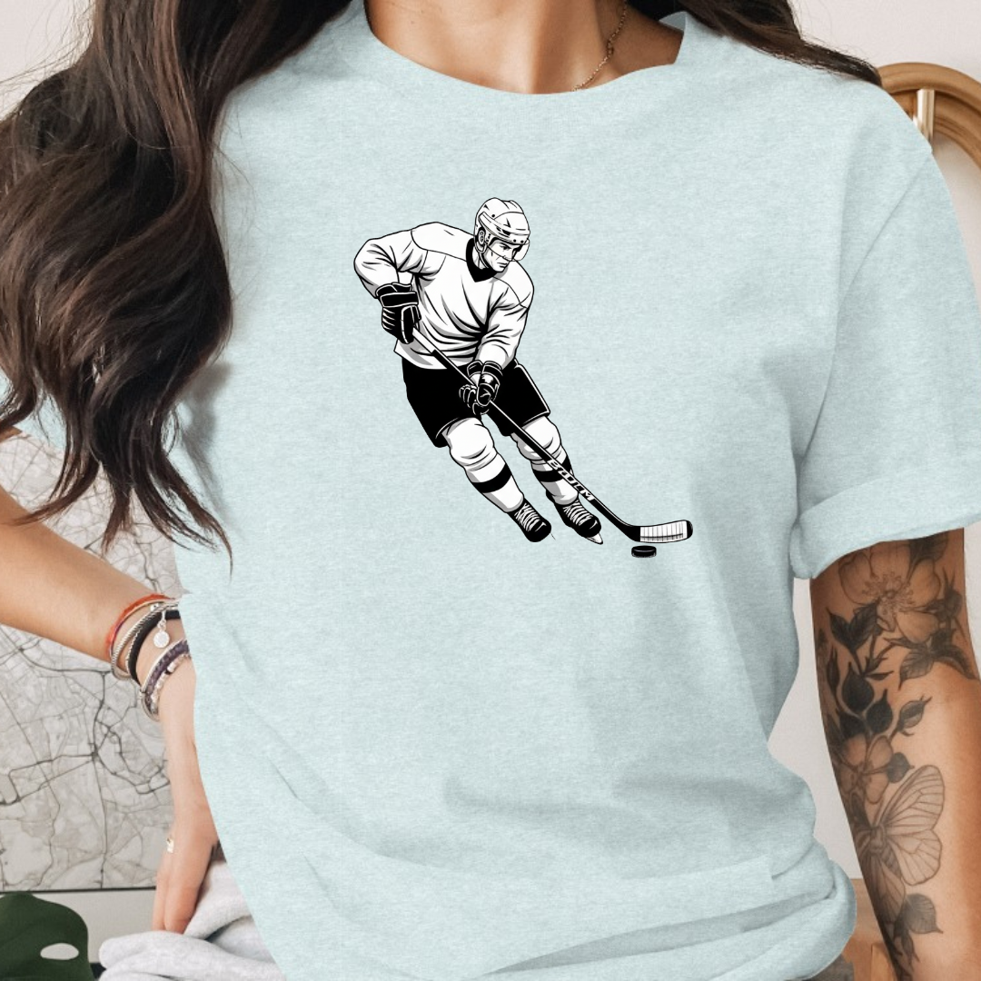 Ice Skating  Black &. White Tee