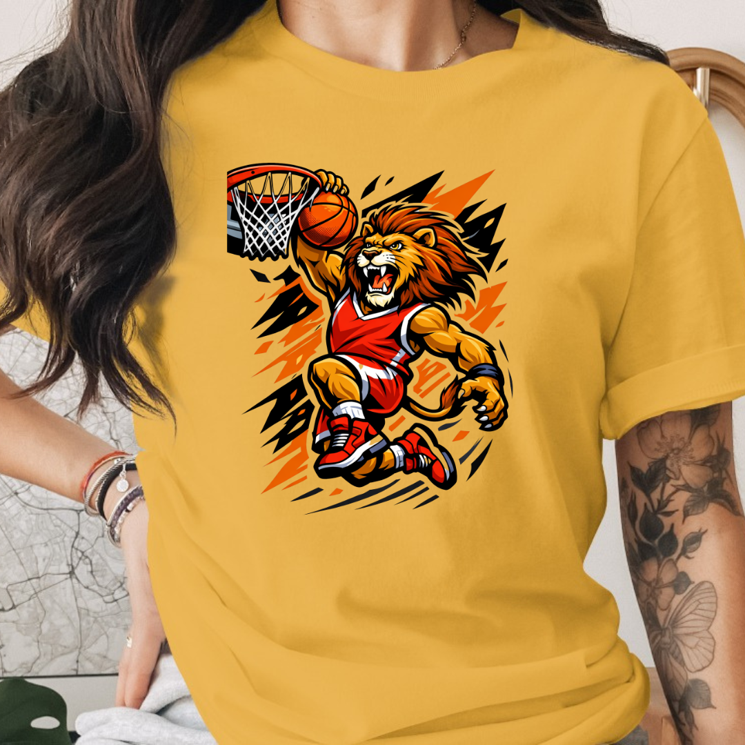 Lion Basketball Hoop Tee