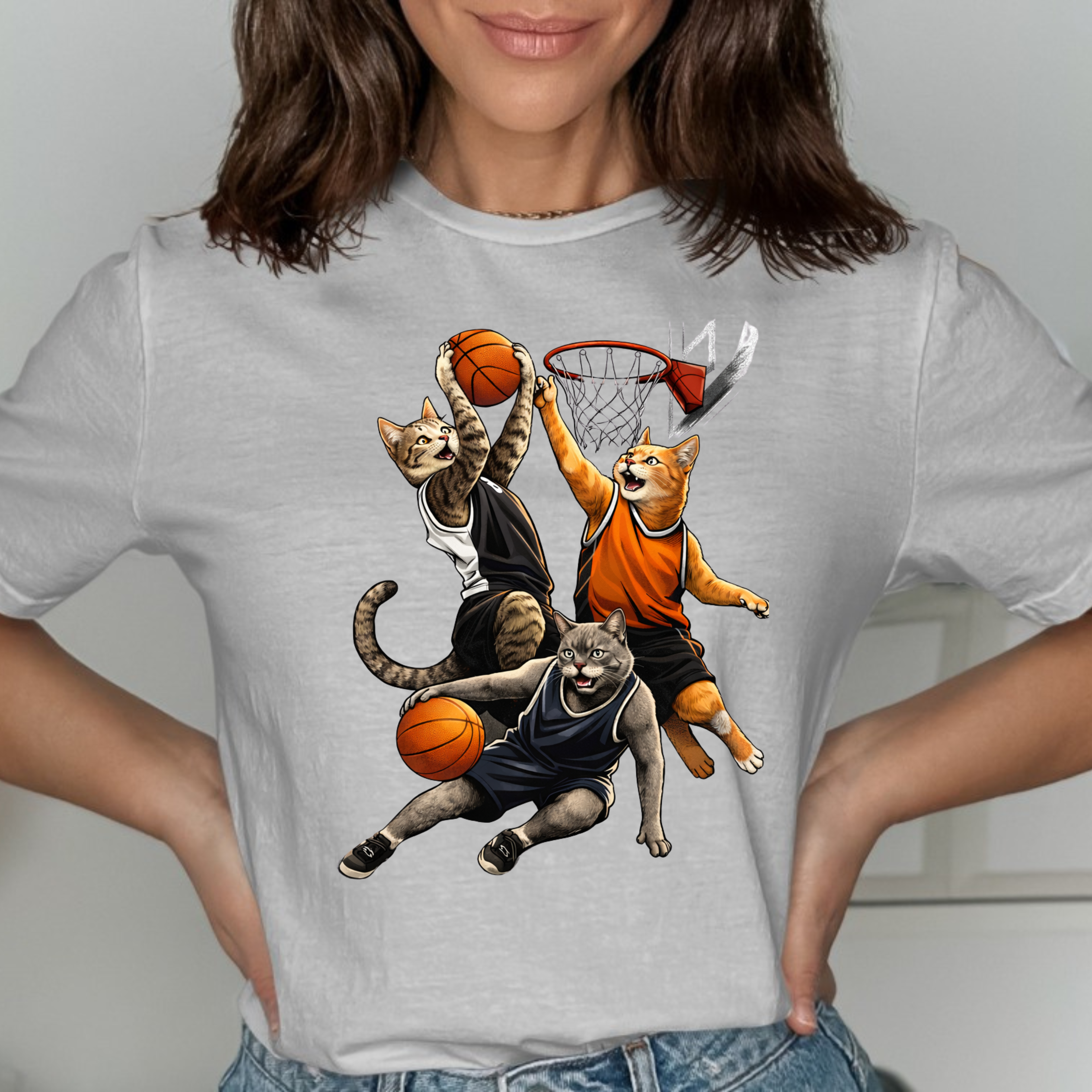 Cat Basketball T-Shirt