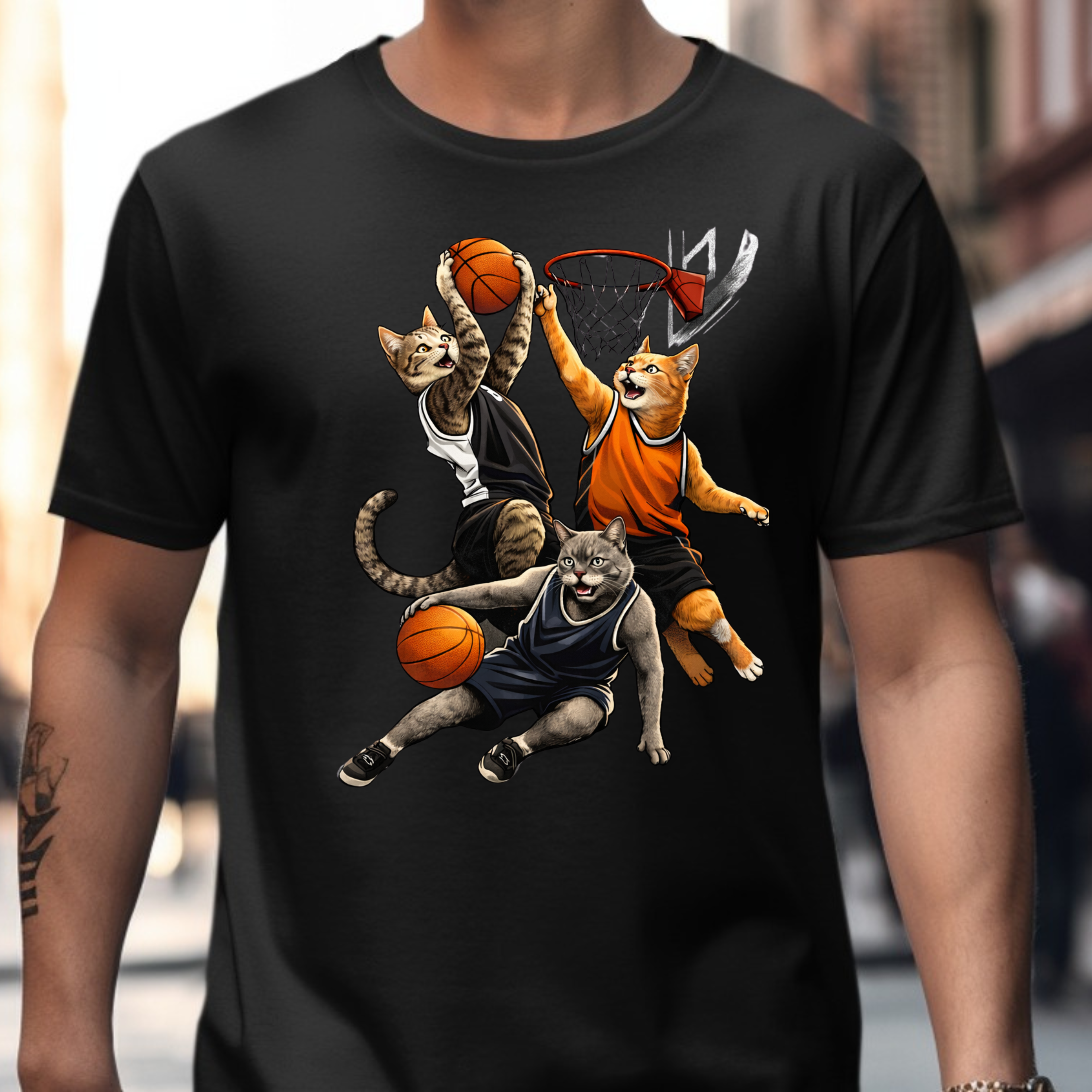 Cat Basketball T-Shirt