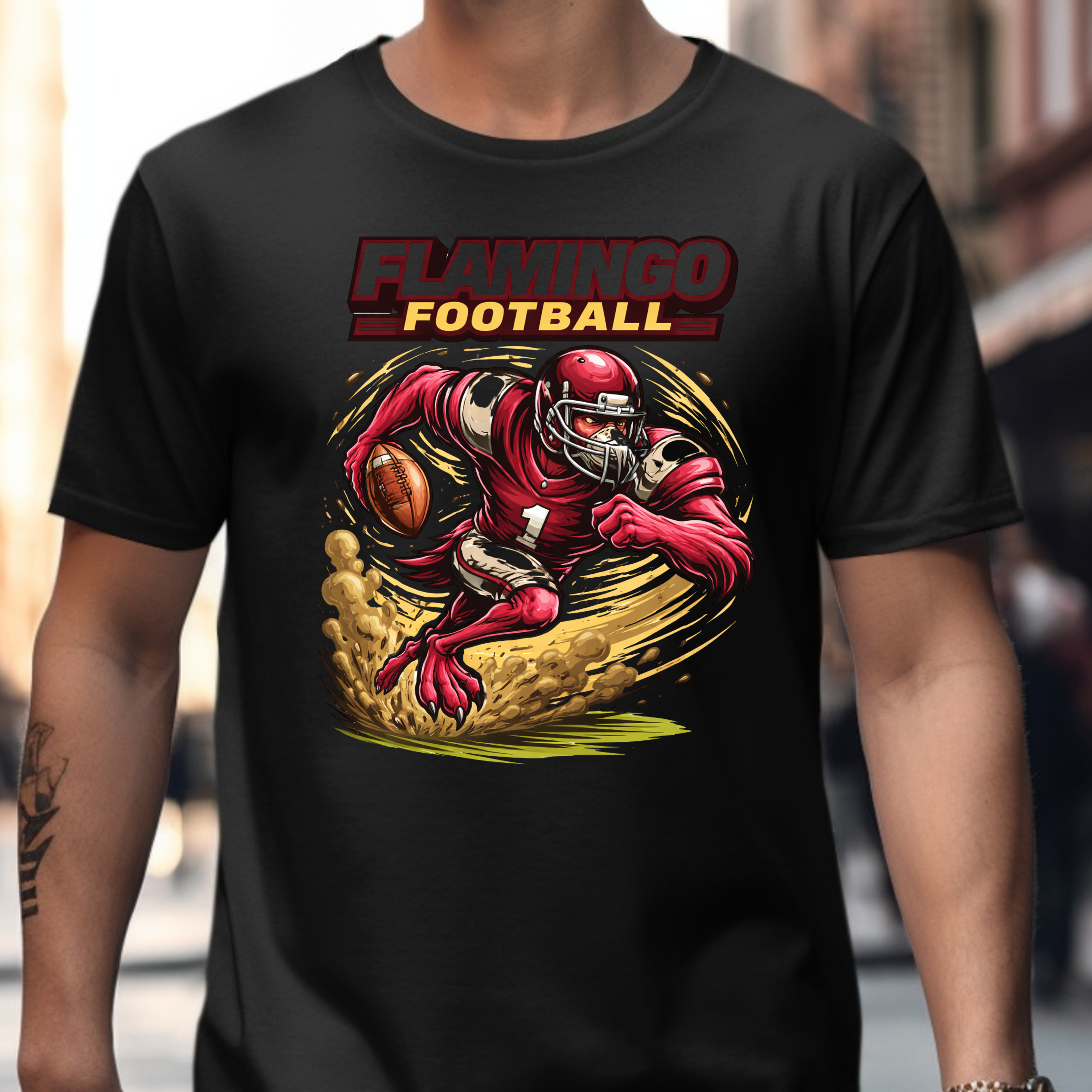 Flamingo Football T-Shirt
