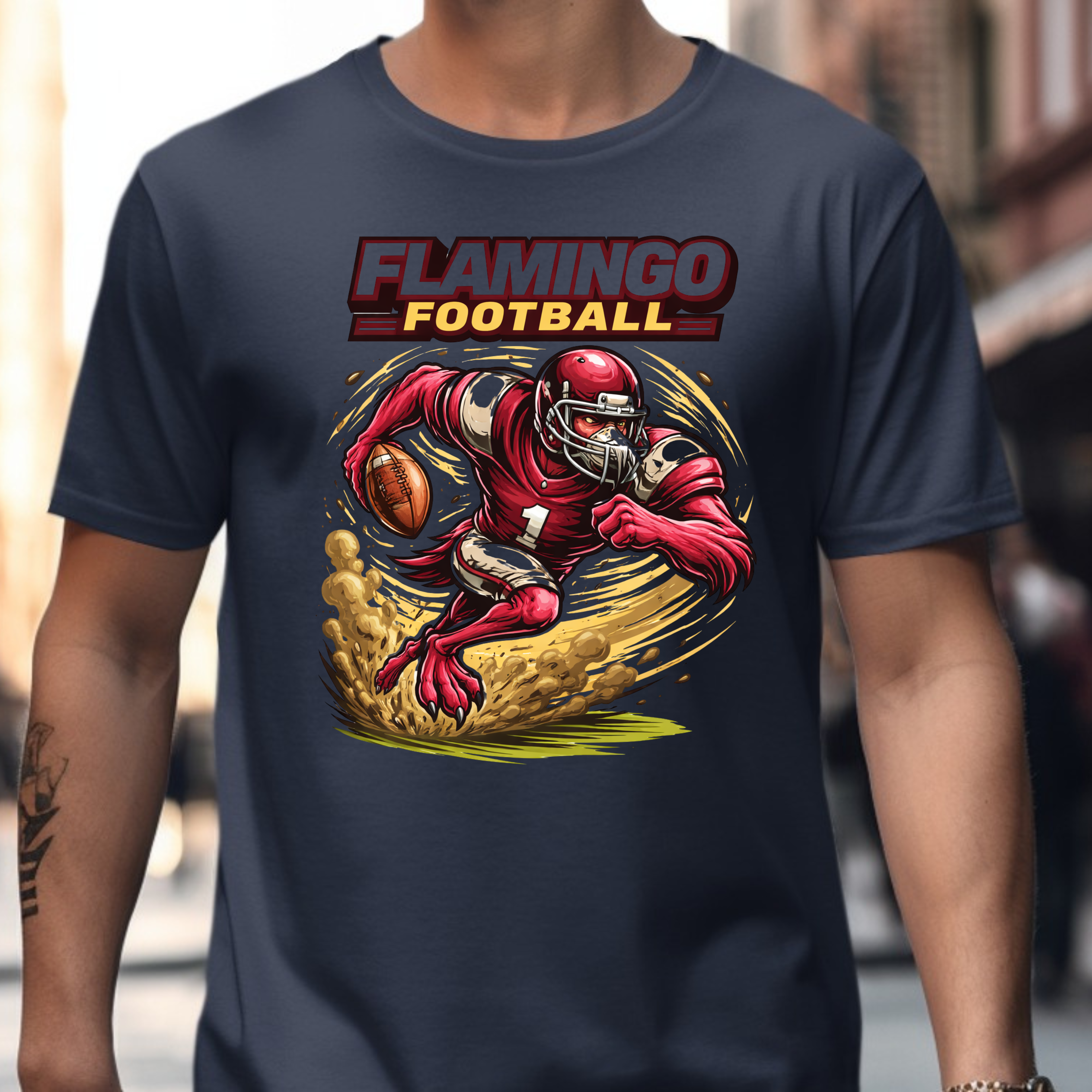 Flamingo Football T-Shirt