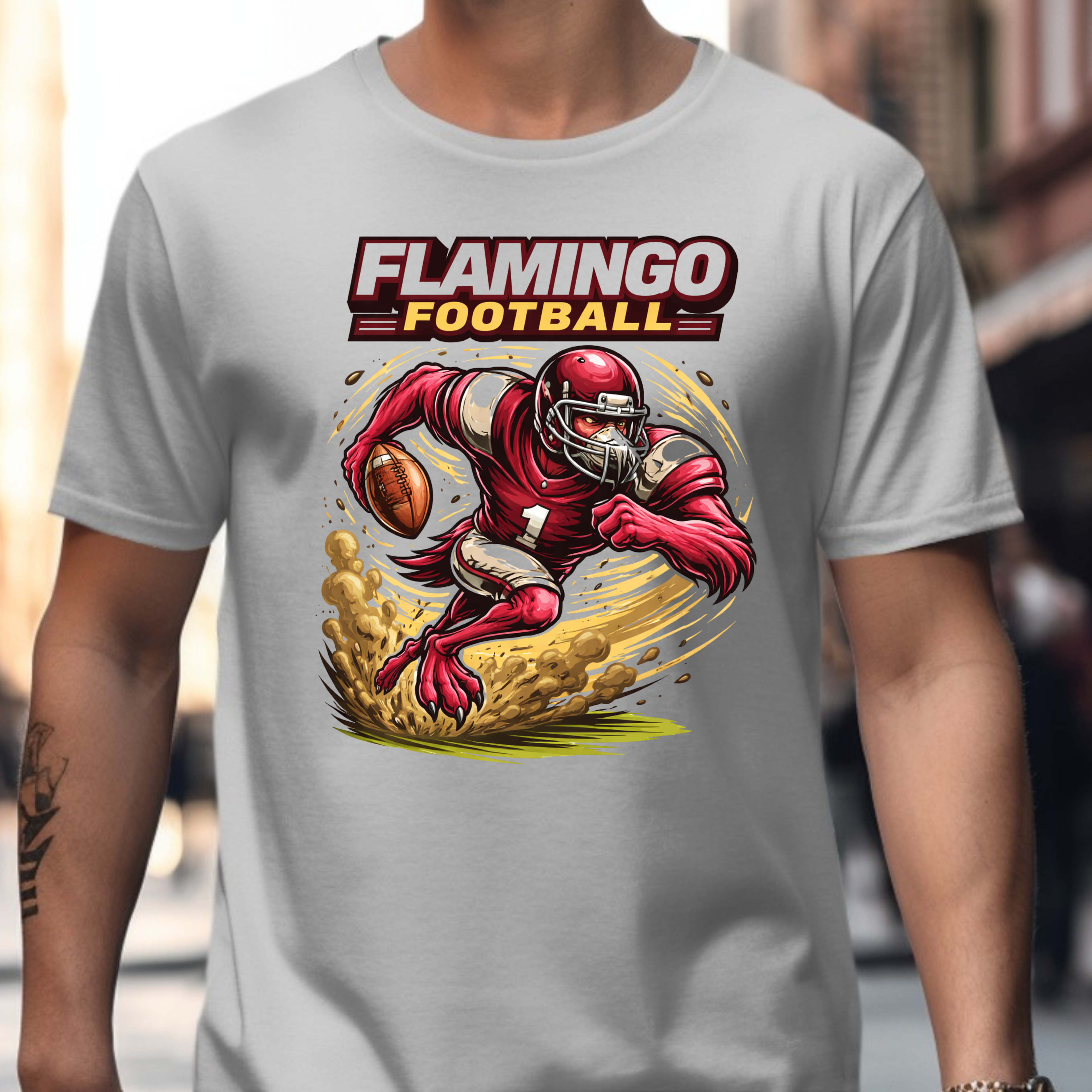 Flamingo Football T-Shirt