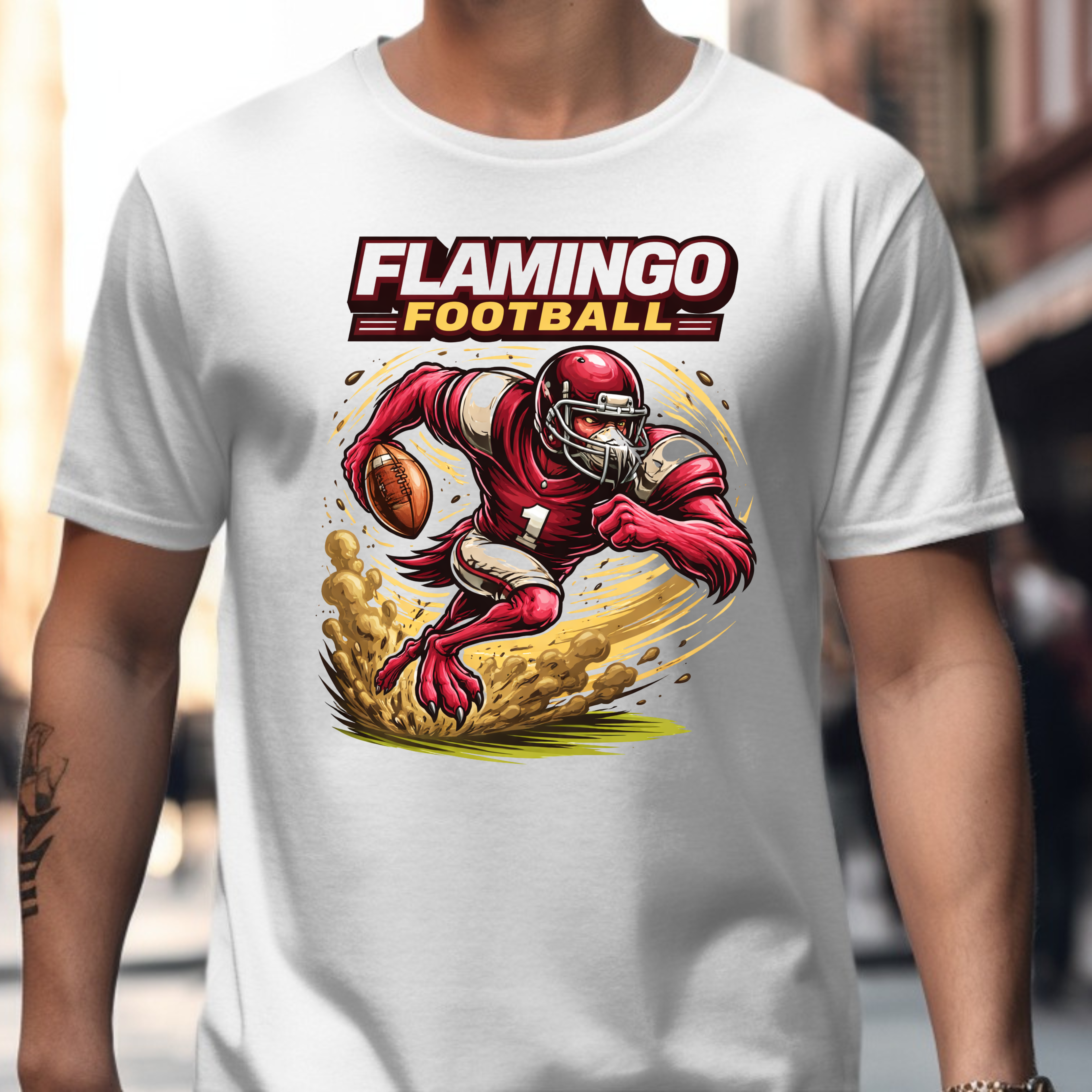 Flamingo Football T-Shirt