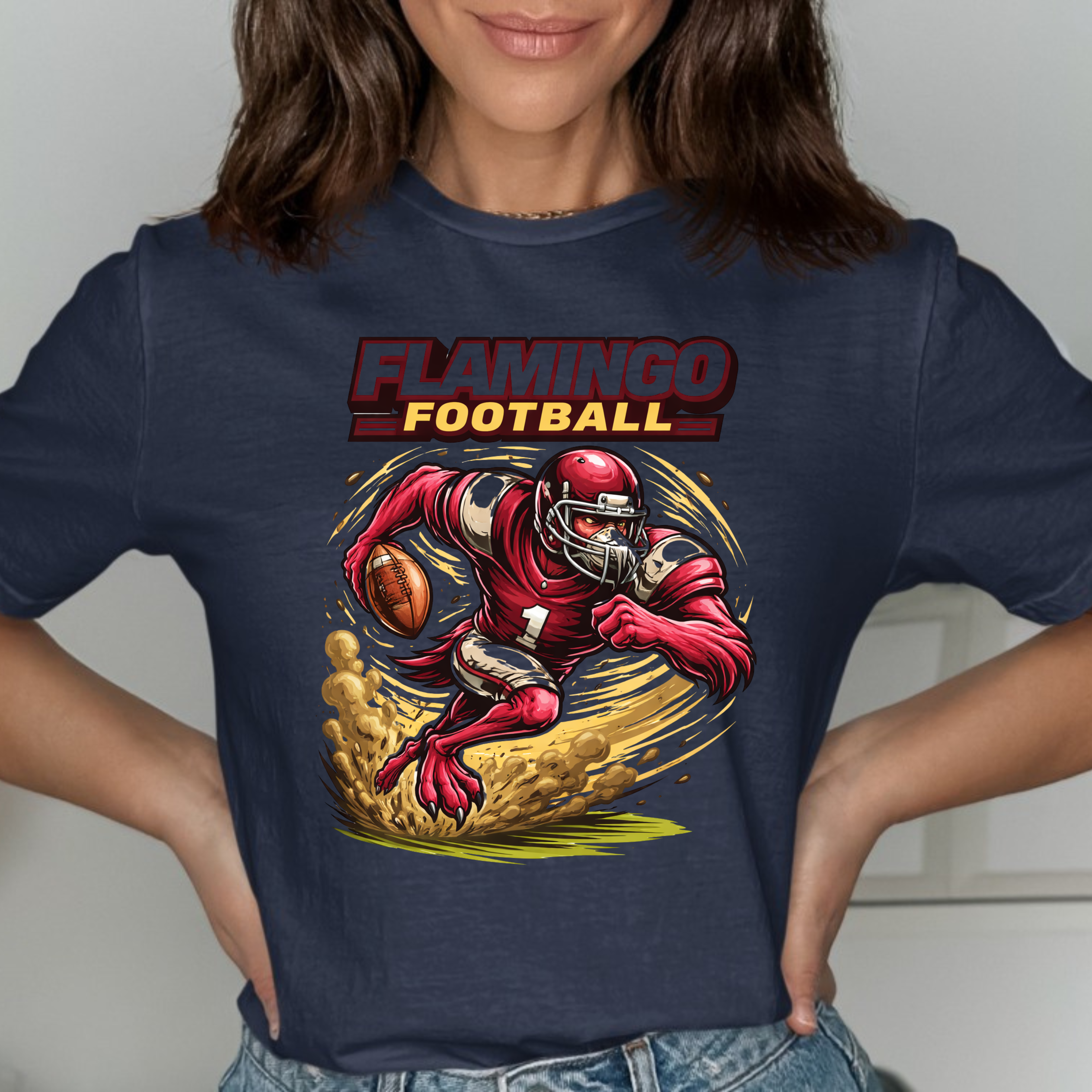 Flamingo Football T-Shirt