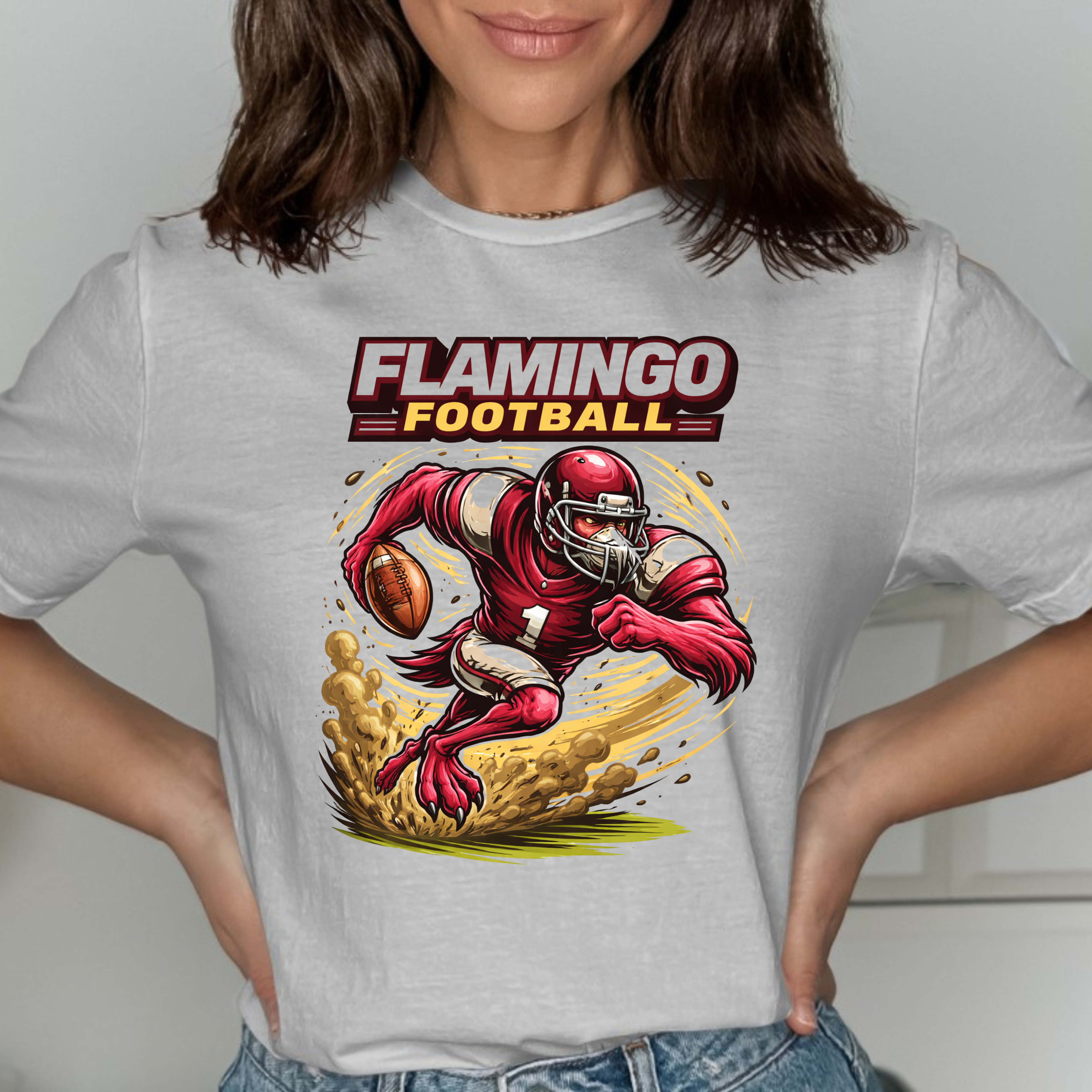 Flamingo Football T-Shirt