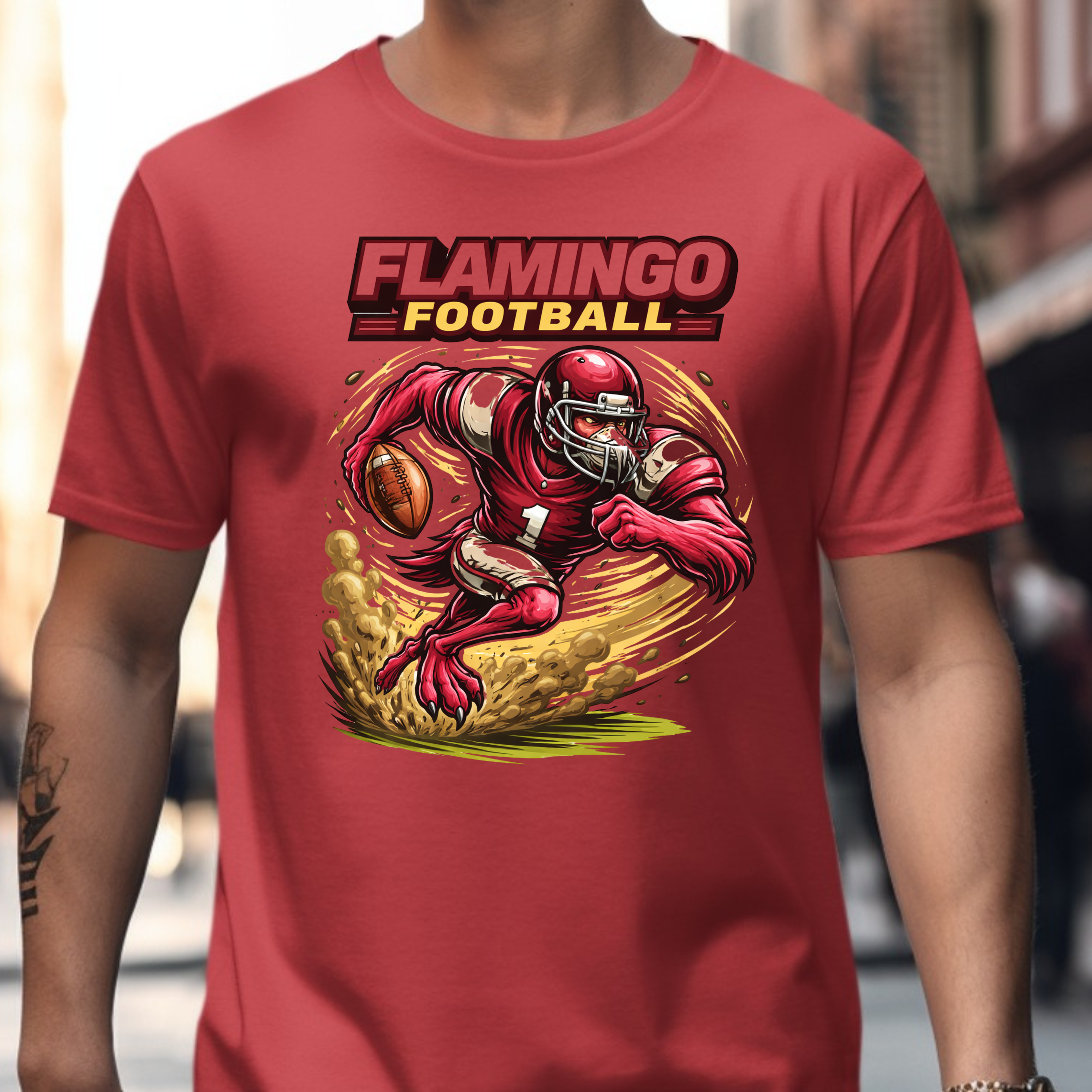 Flamingo Football T-Shirt