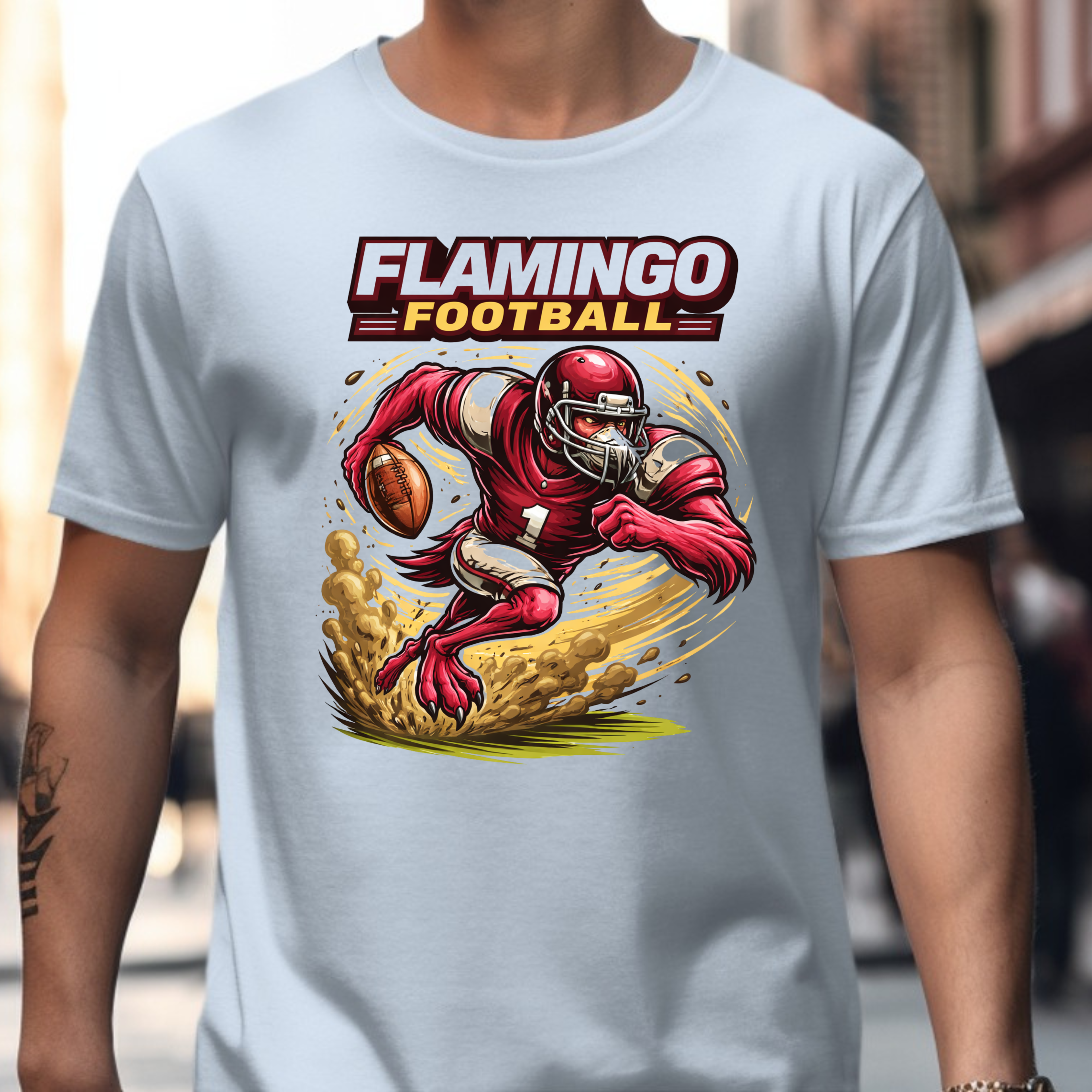 Flamingo Football T-Shirt