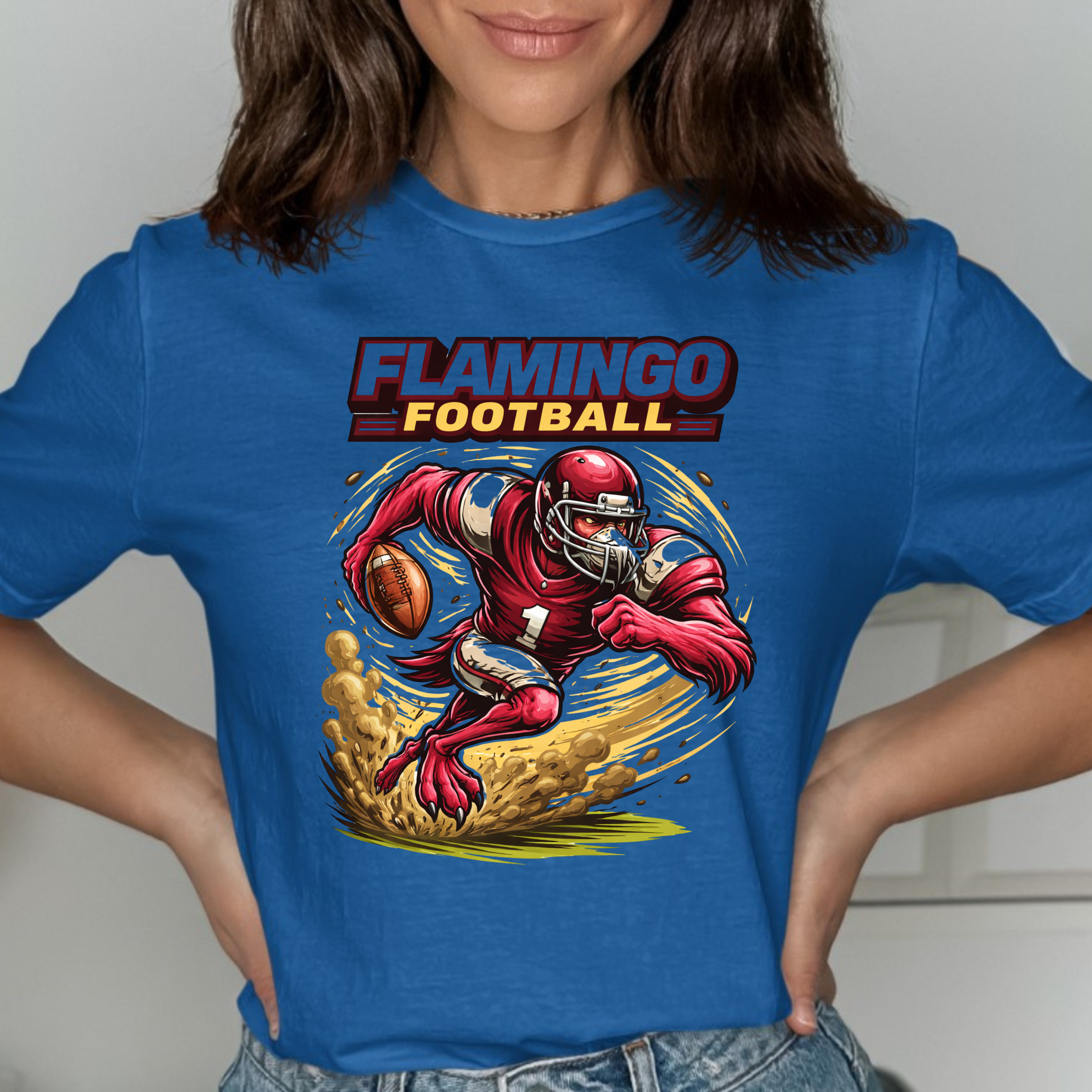 Flamingo Football T-Shirt