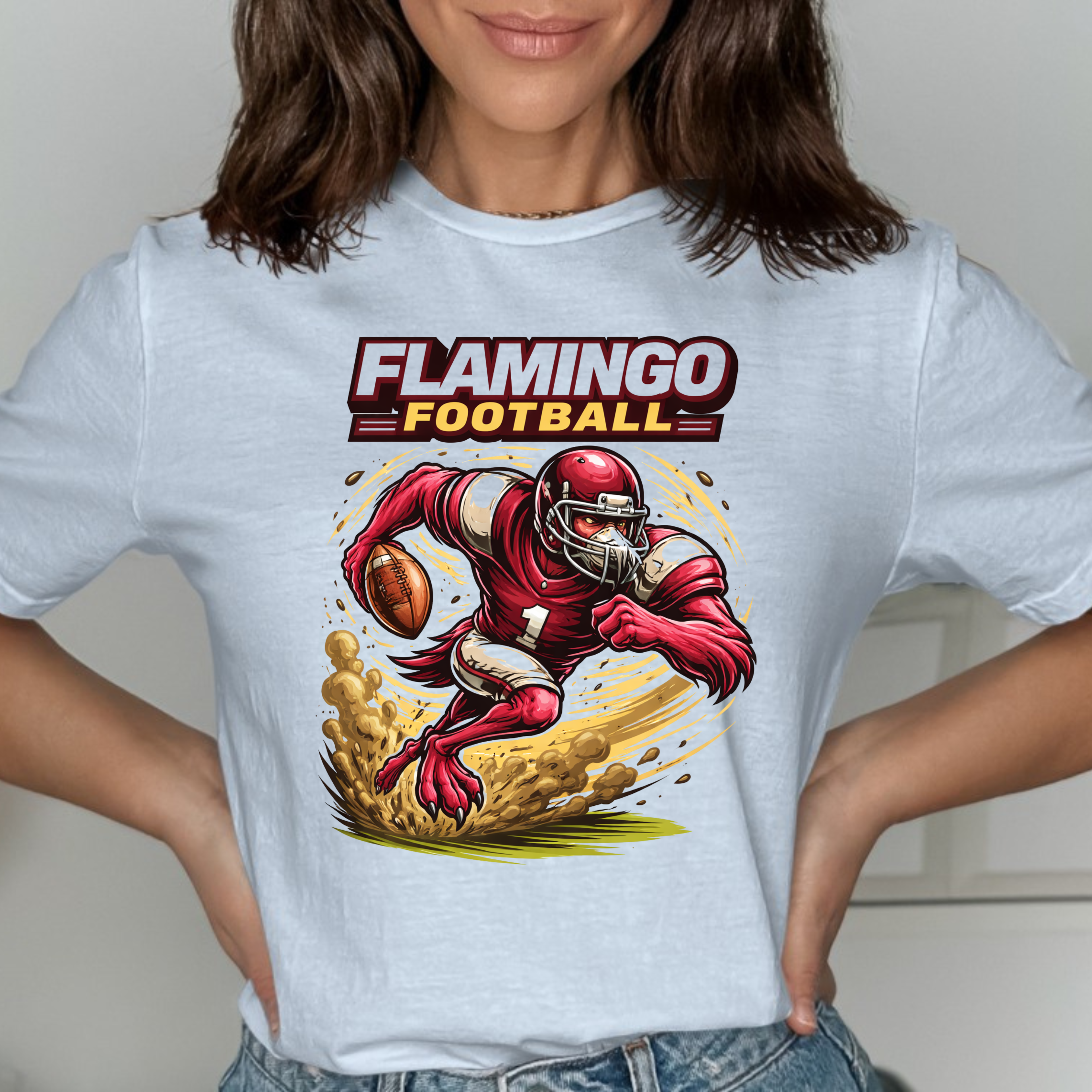 Flamingo Football T-Shirt