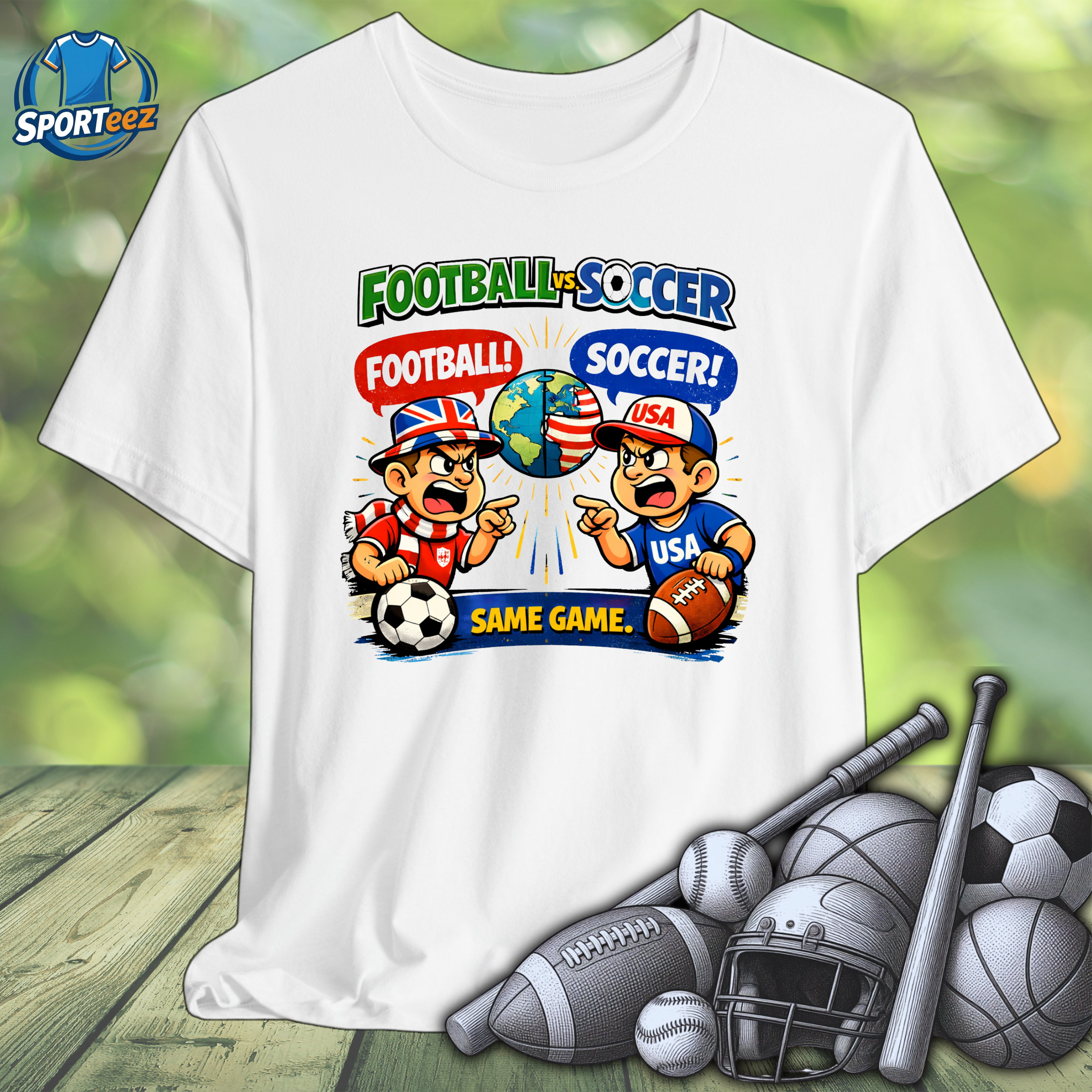 FootBall Vs Soccer Tee