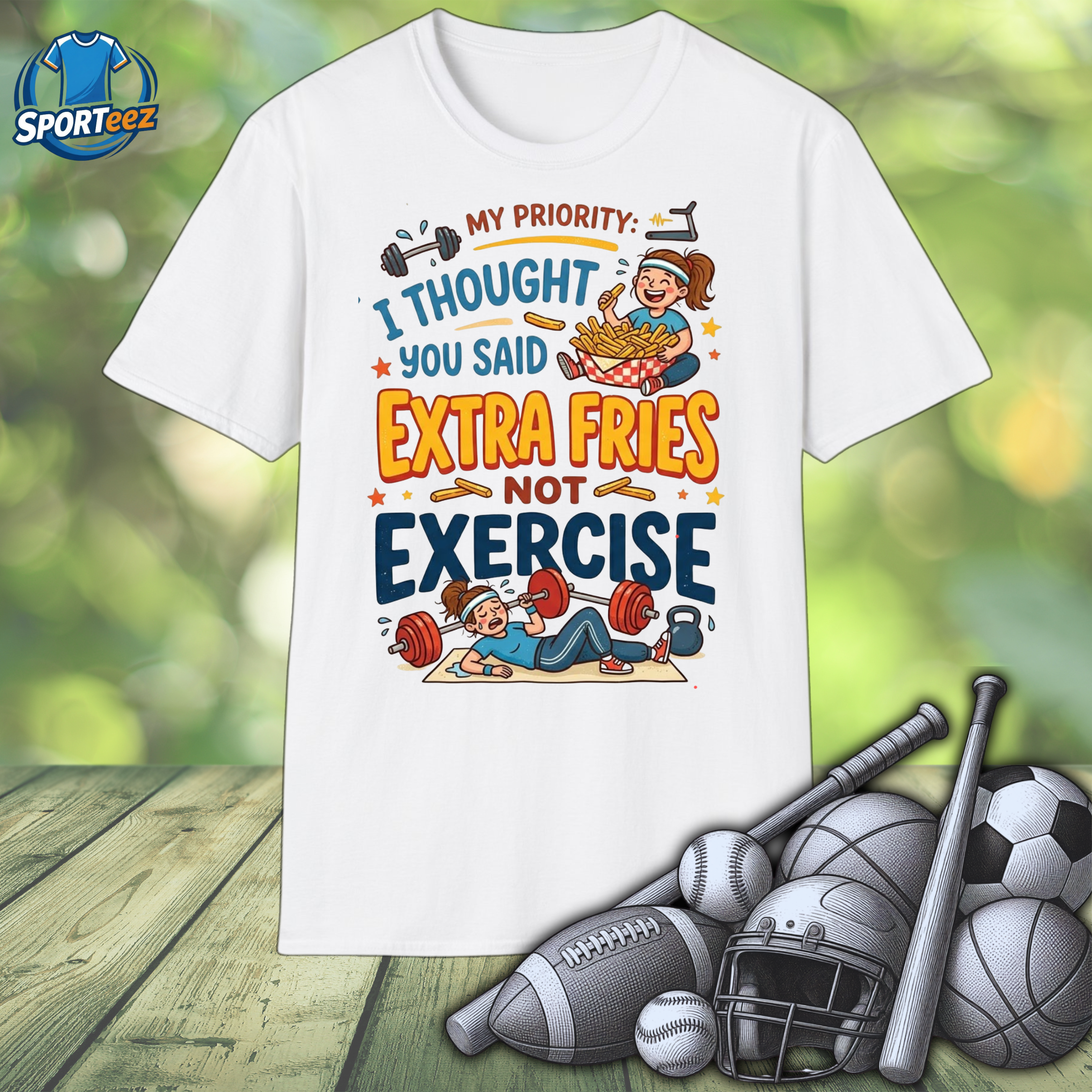 Exercise Not Extra Fries T-Shirt