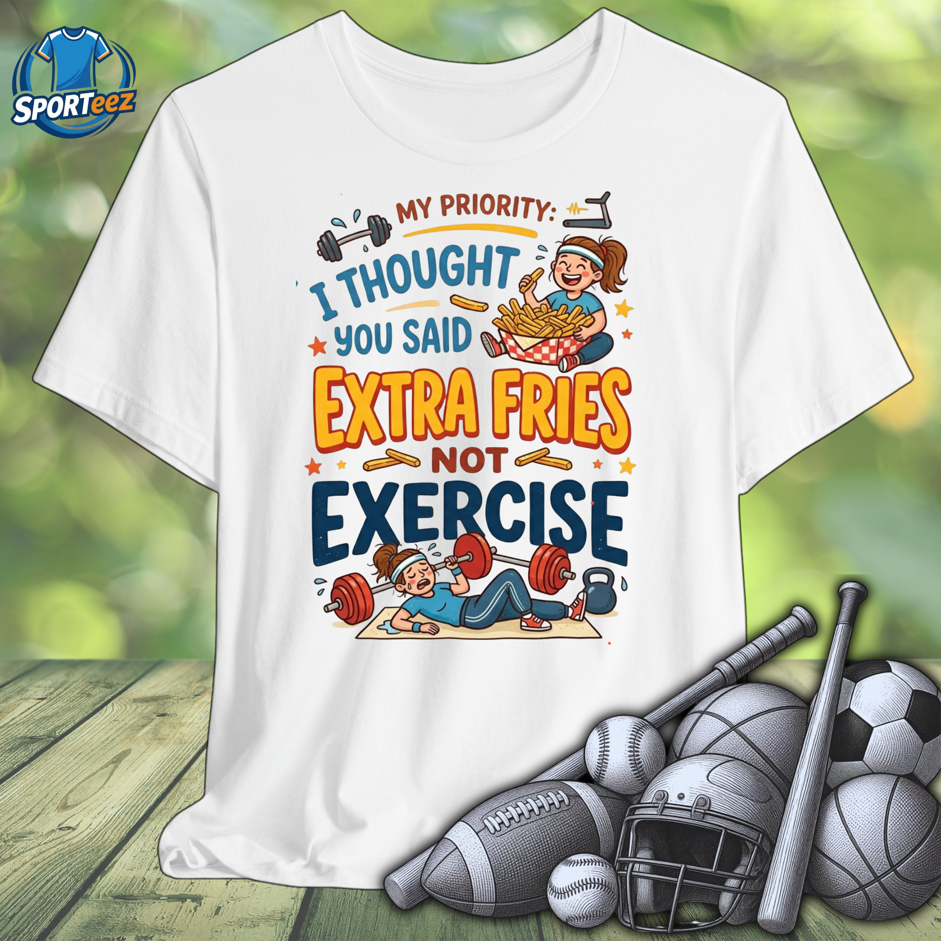 Exercise Not Extra Fries T-Shirt