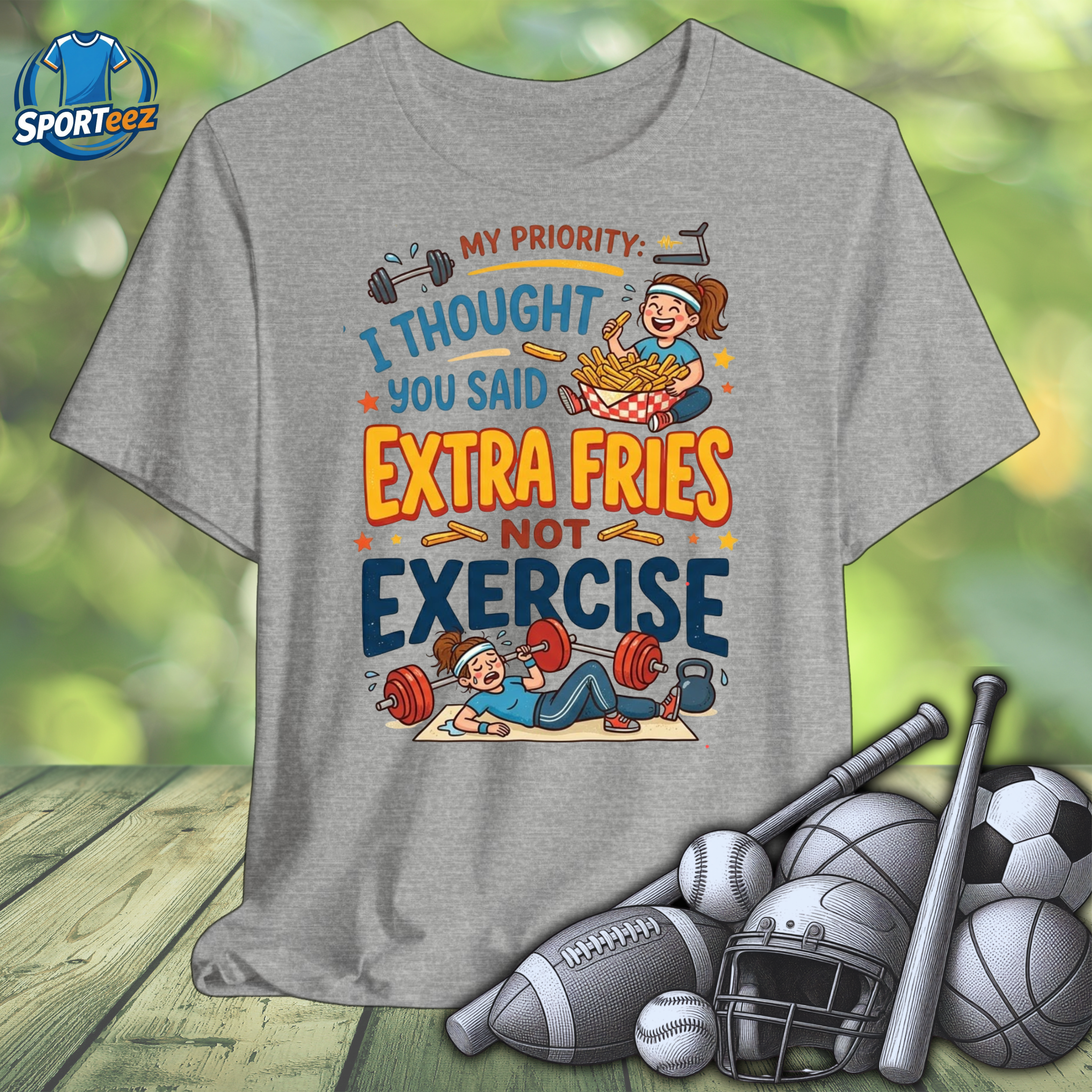 Exercise Not Extra Fries T-Shirt