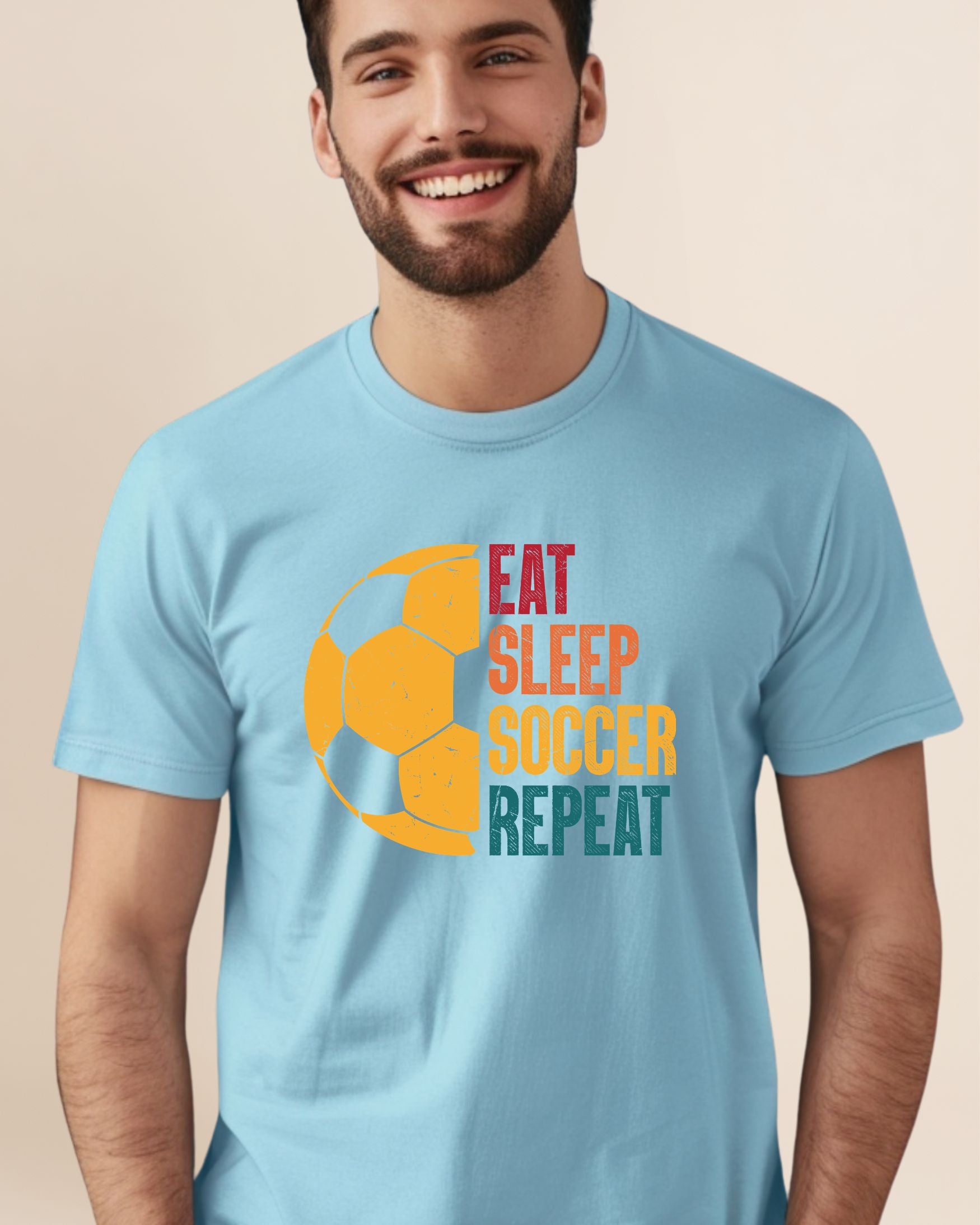 Eat Sleep Soccer Repeat Adult Unisex Tee