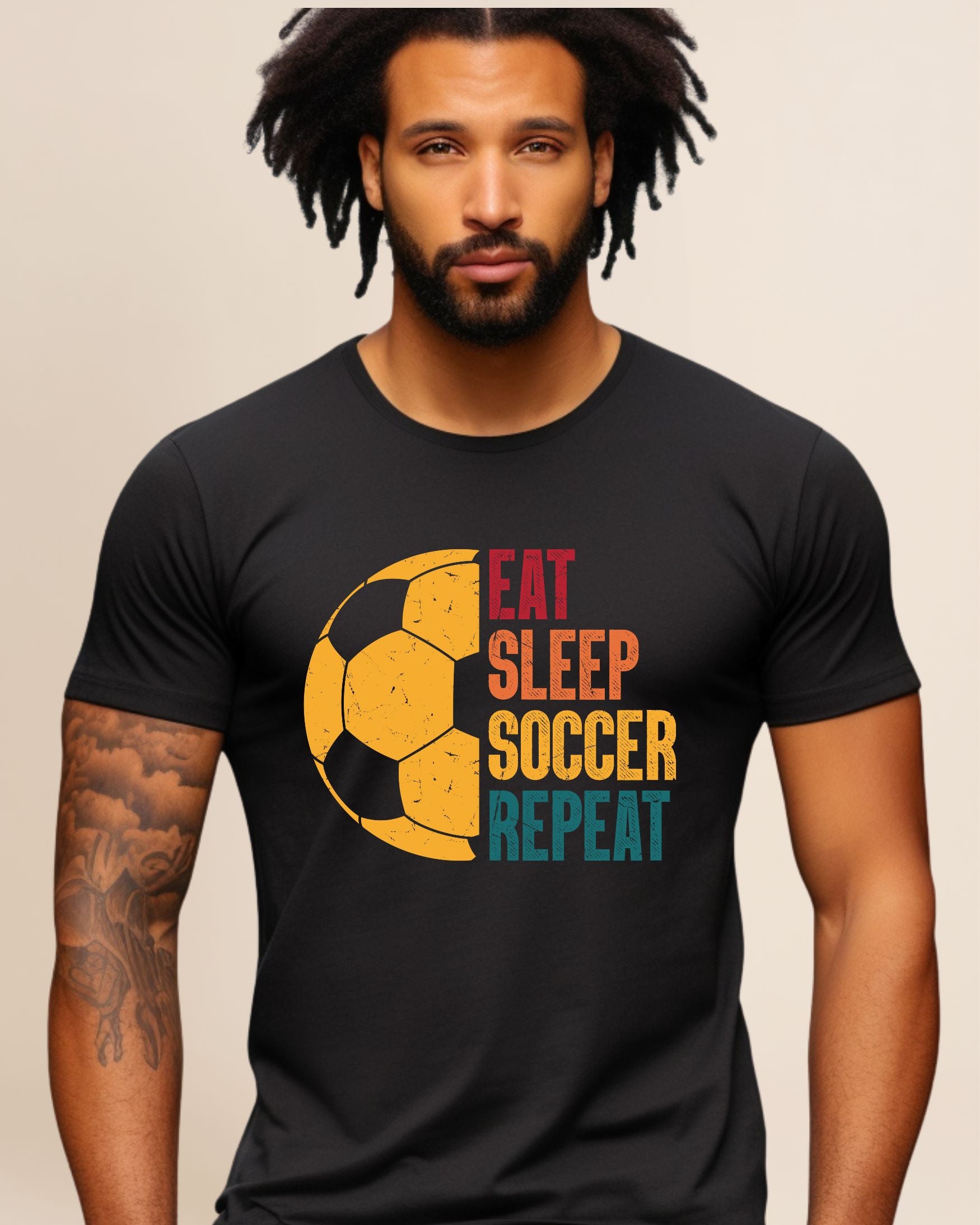 Eat Sleep Soccer Repeat Adult Unisex Tee