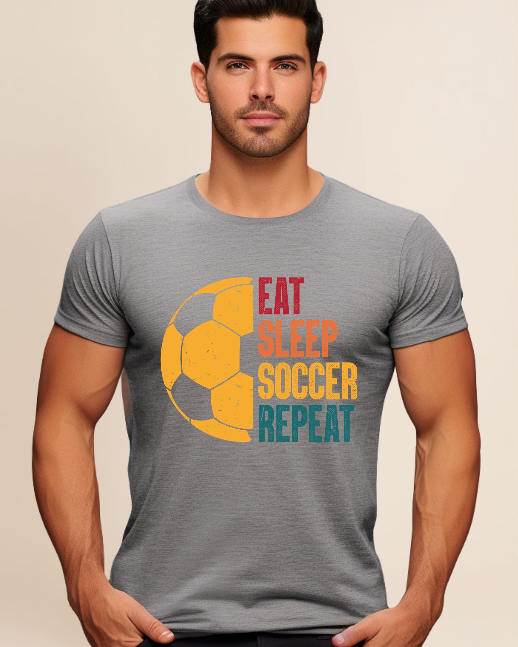 Eat Sleep Soccer Repeat Adult Unisex Tee