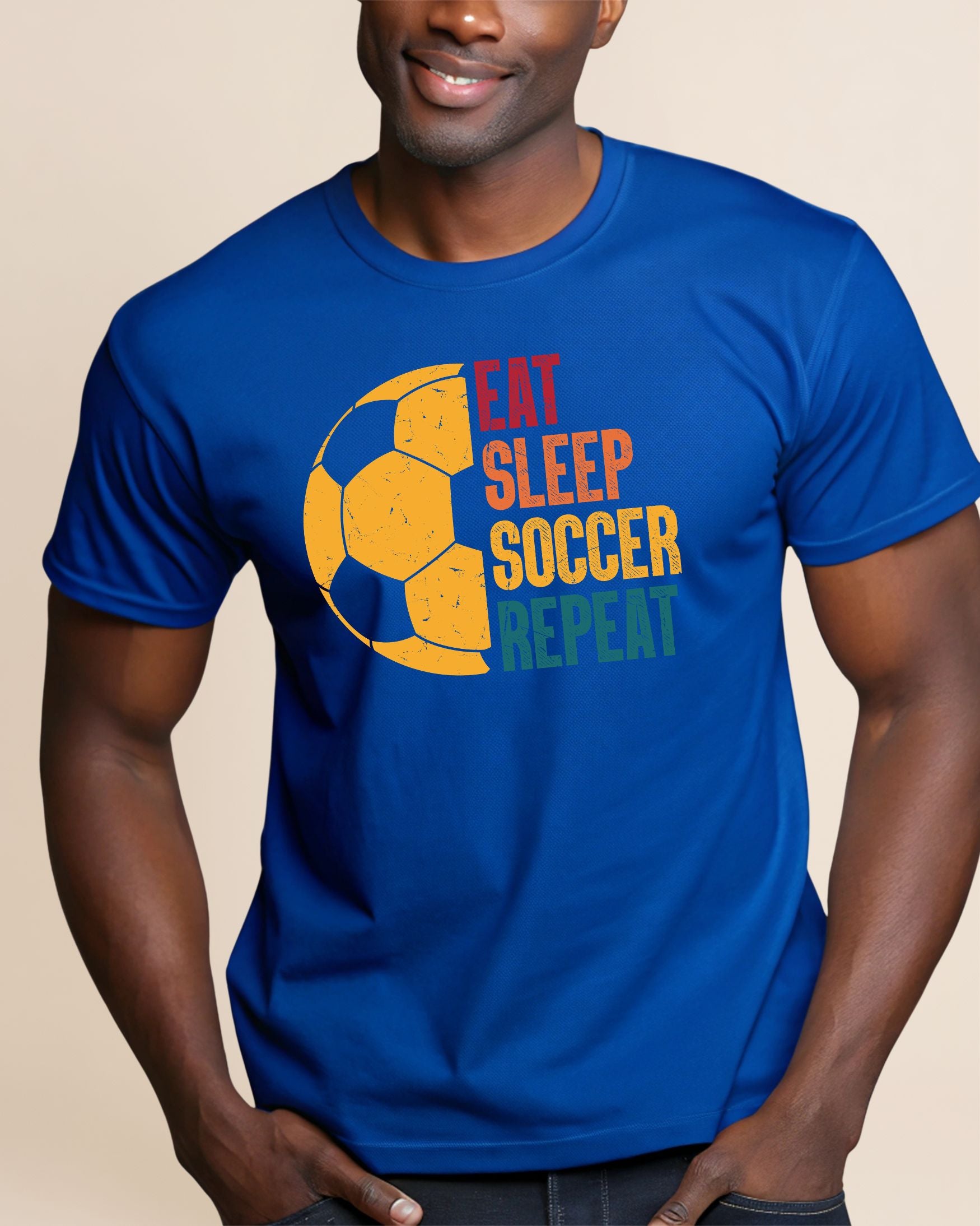 Eat Sleep Soccer Repeat Adult Unisex Tee