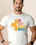 Eat Sleep Soccer Repeat Adult Unisex Tee