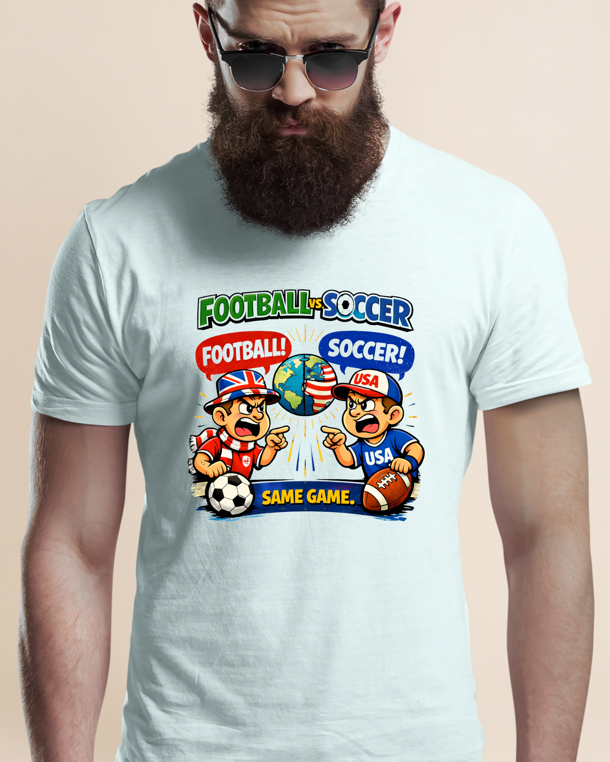 FootBall Vs Soccer Adult Unisex Tee