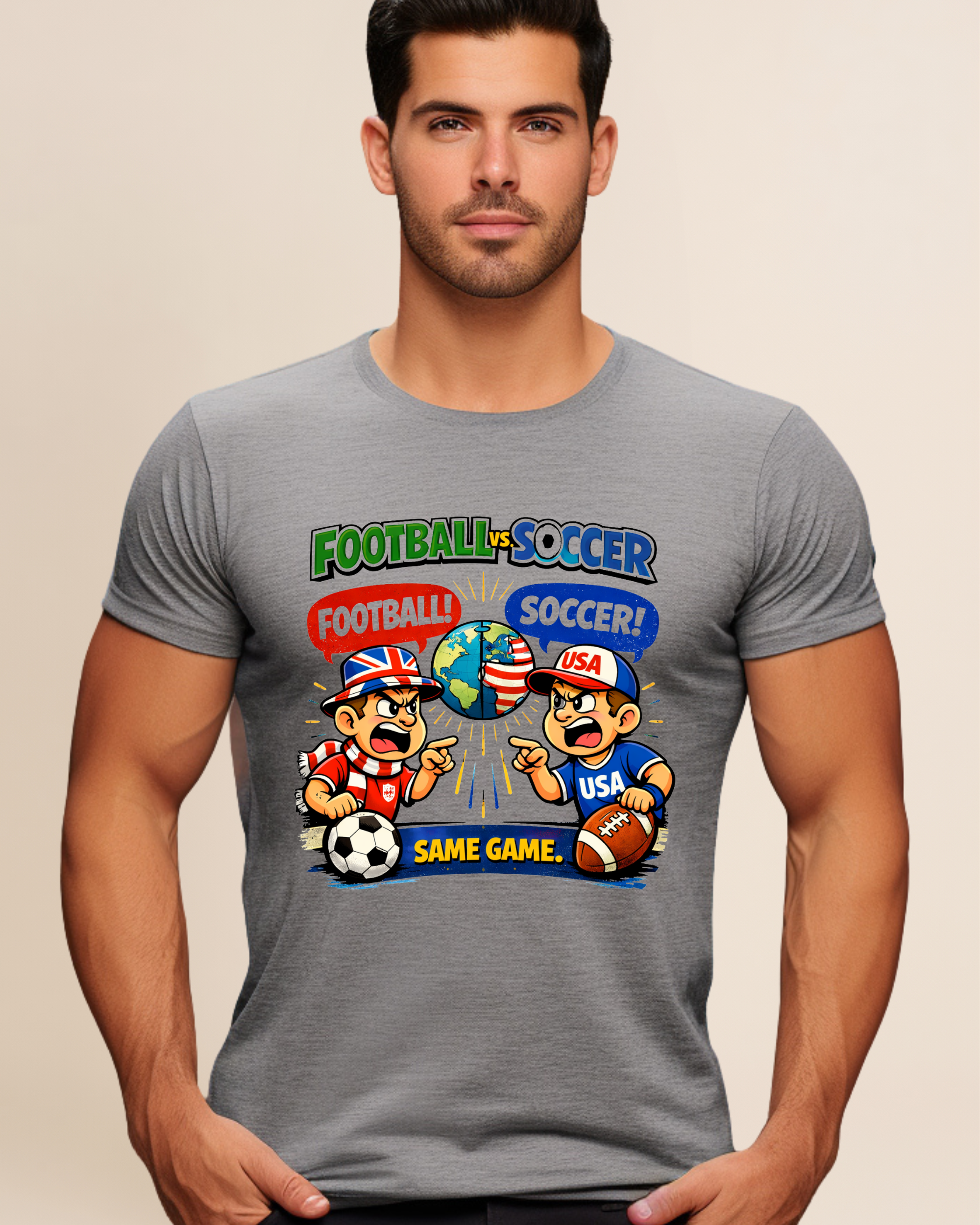 FootBall Vs Soccer Adult Unisex Tee