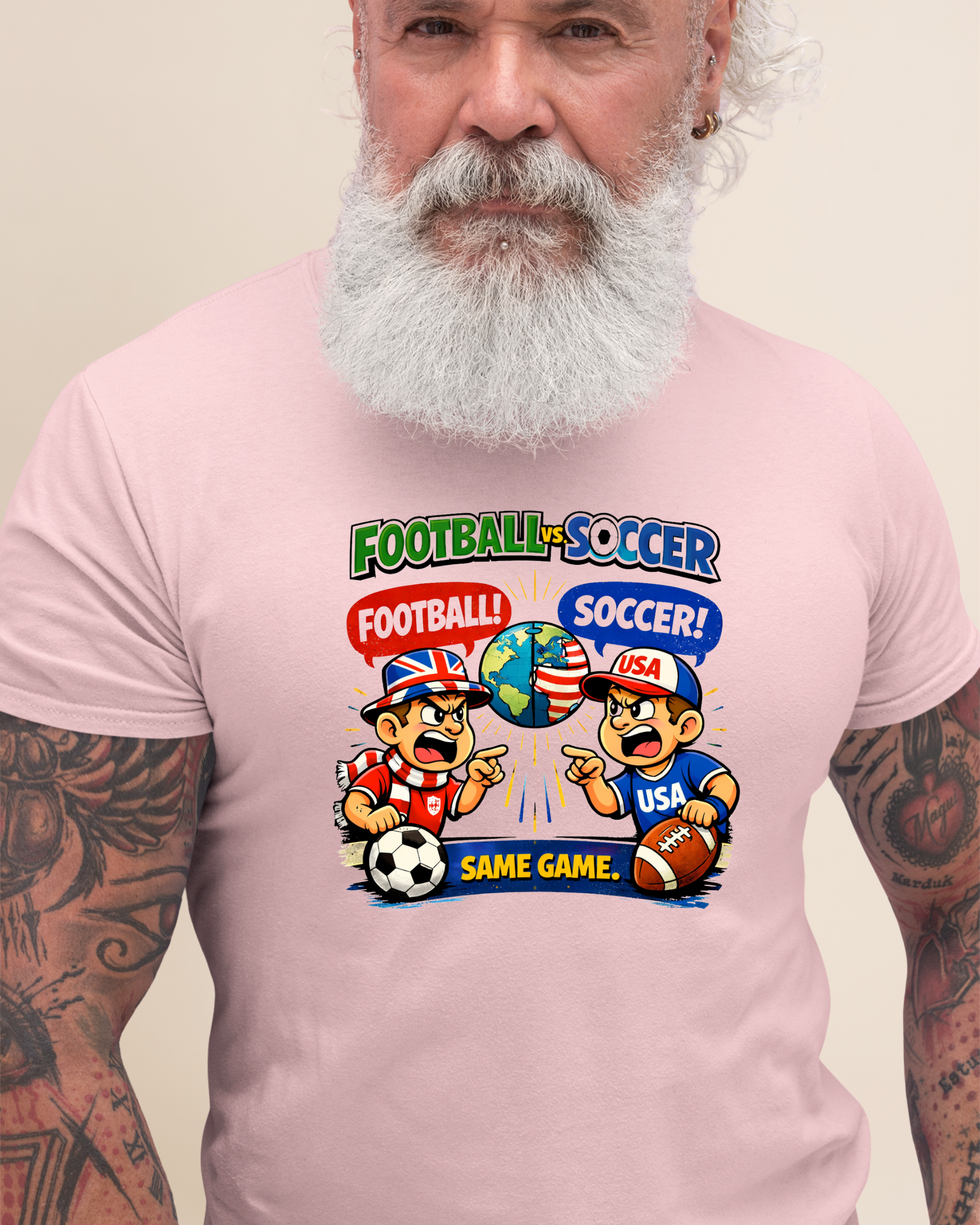 FootBall Vs Soccer Adult Unisex Tee